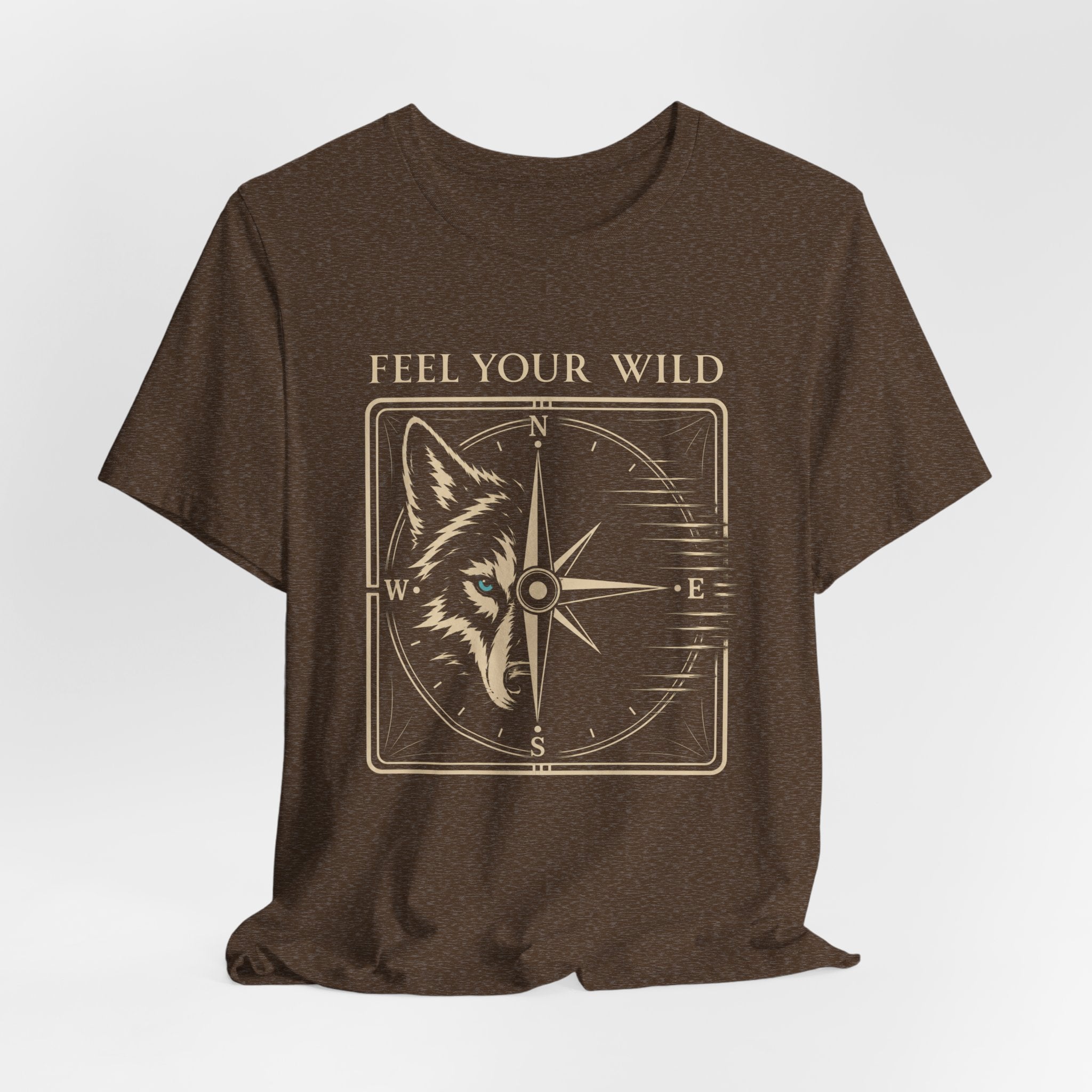 Feel Your Wild | Wolf Compass Outdoor Adventure T-Shirt