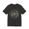 Vintage Compass Mountain Landscape | Outdoor Adventure T-Shirt