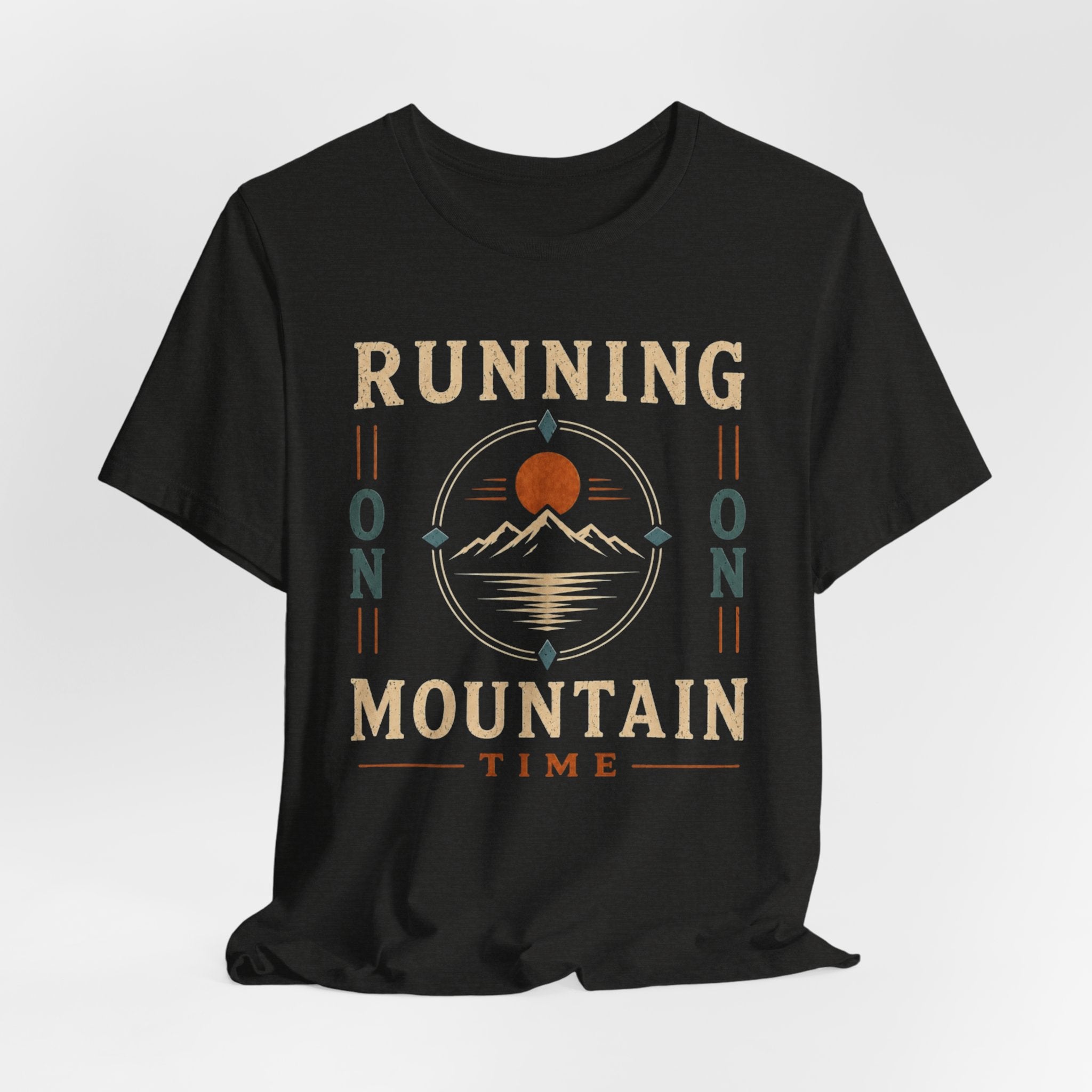 Running on Mountain Time | Vintage Outdoor Adventure T-Shirt