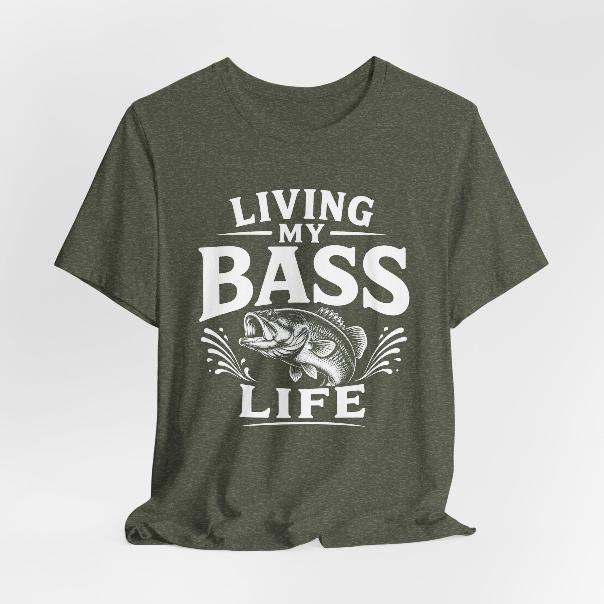 Living My Bass Life Fishing Graphic Tee
