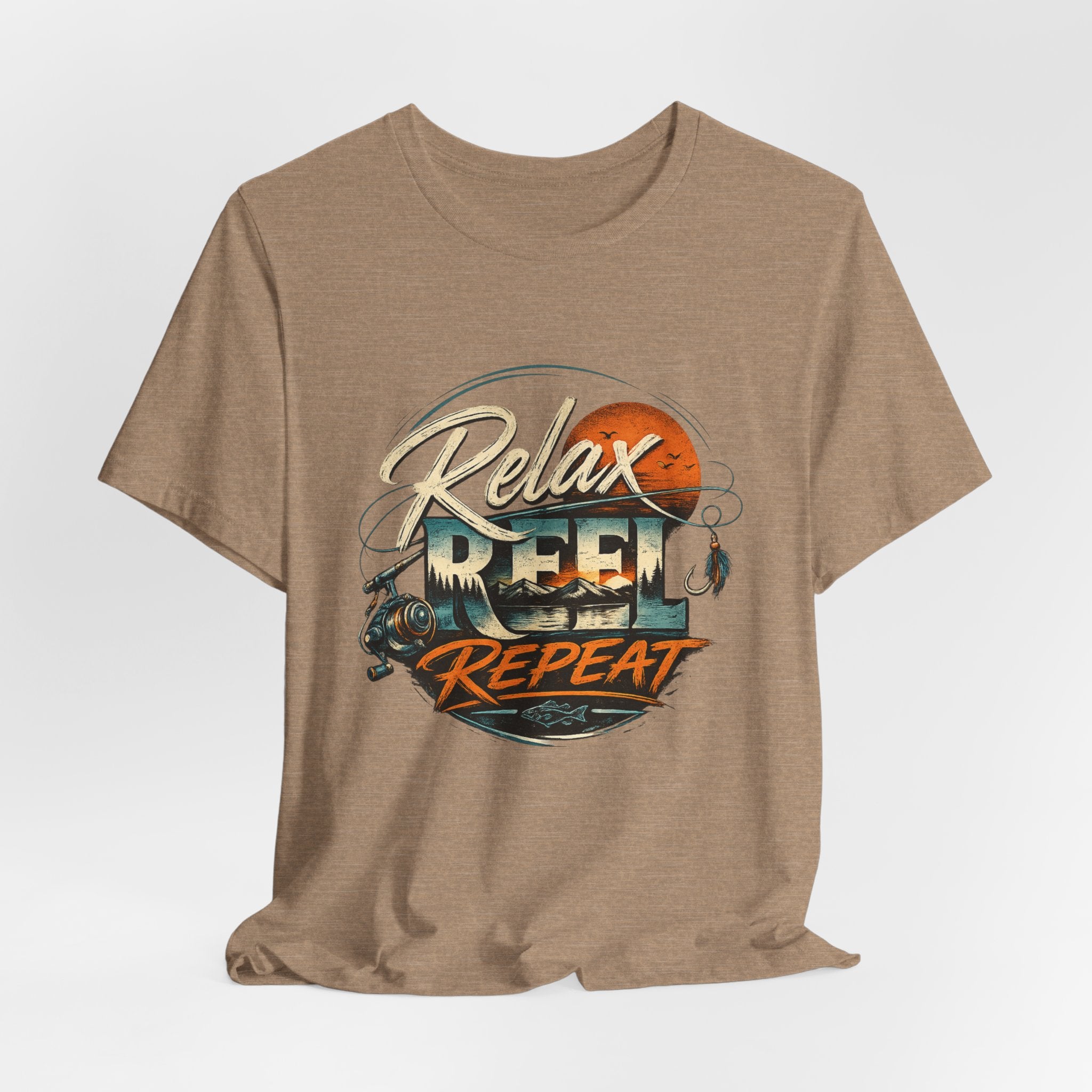 Relax, Reel, Repeat Fishing Graphic Tee