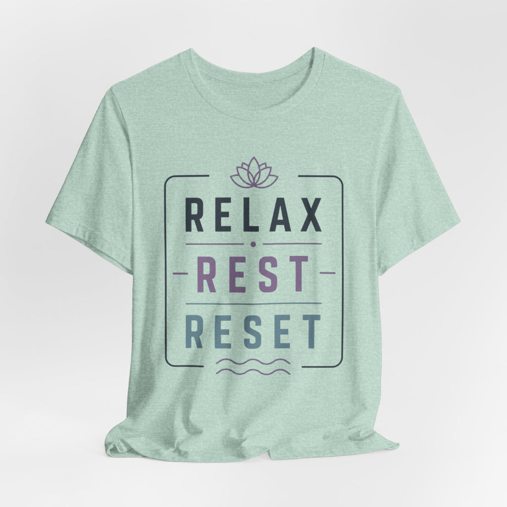Relax Rest Reset Meditation Graphic Tee