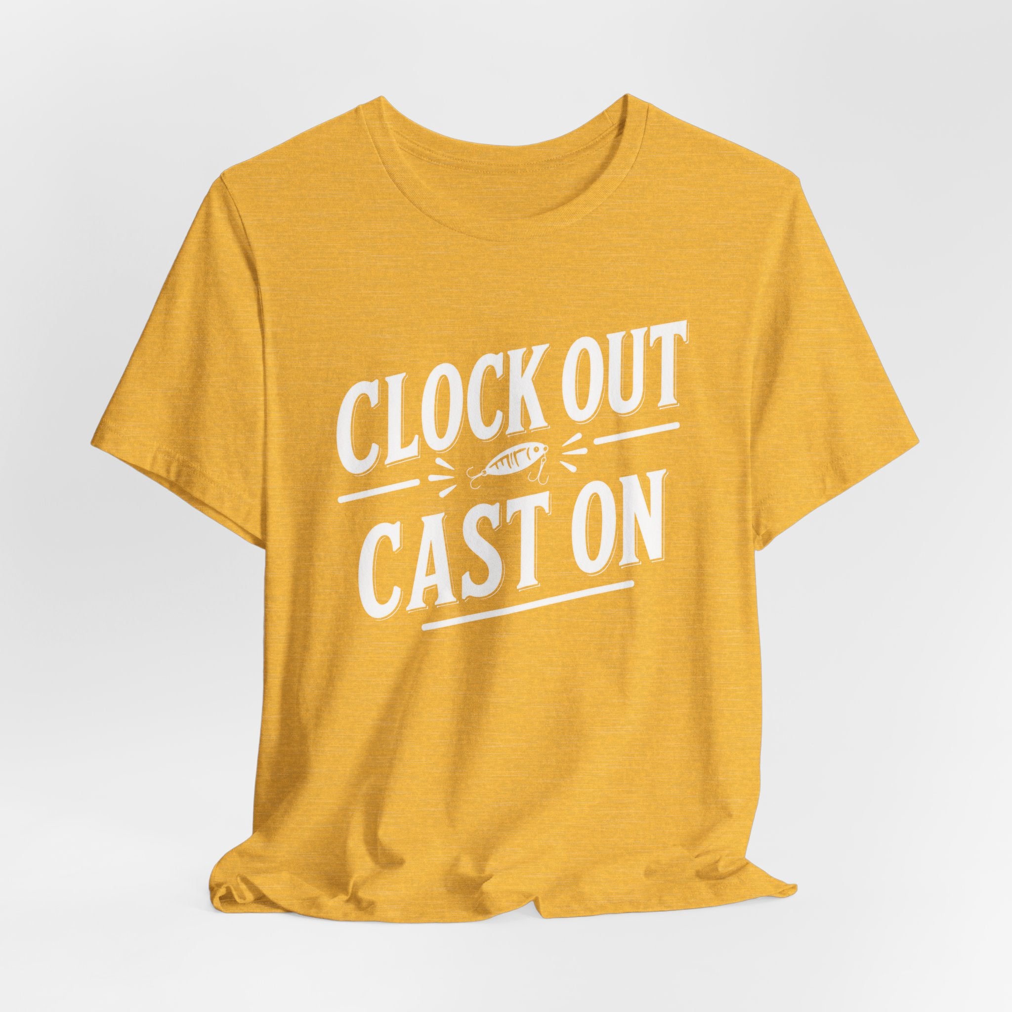 Clock Out, Cast On - Graphic Fishing Tee
