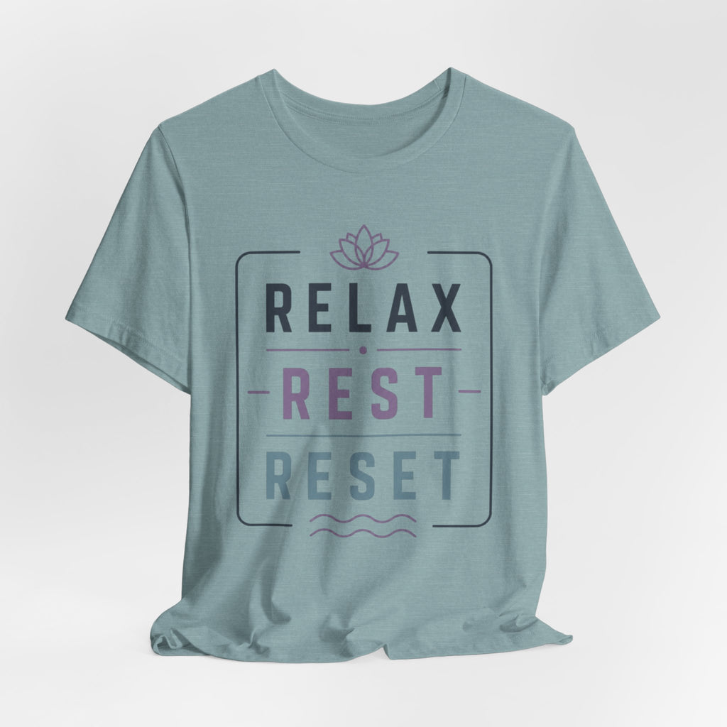 Relax Rest Reset Meditation Graphic Tee