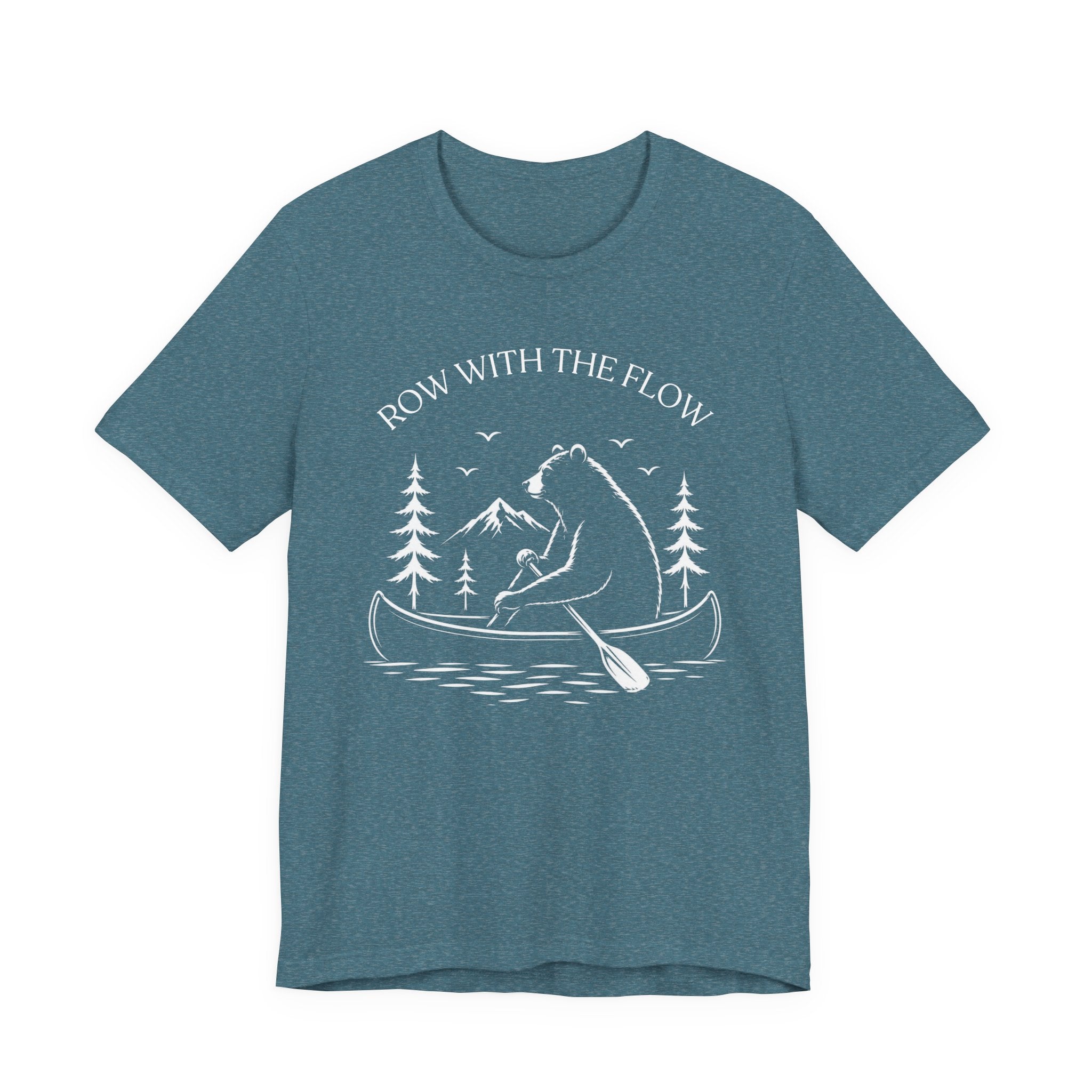Row With The Flow - Bear Canoe Tee