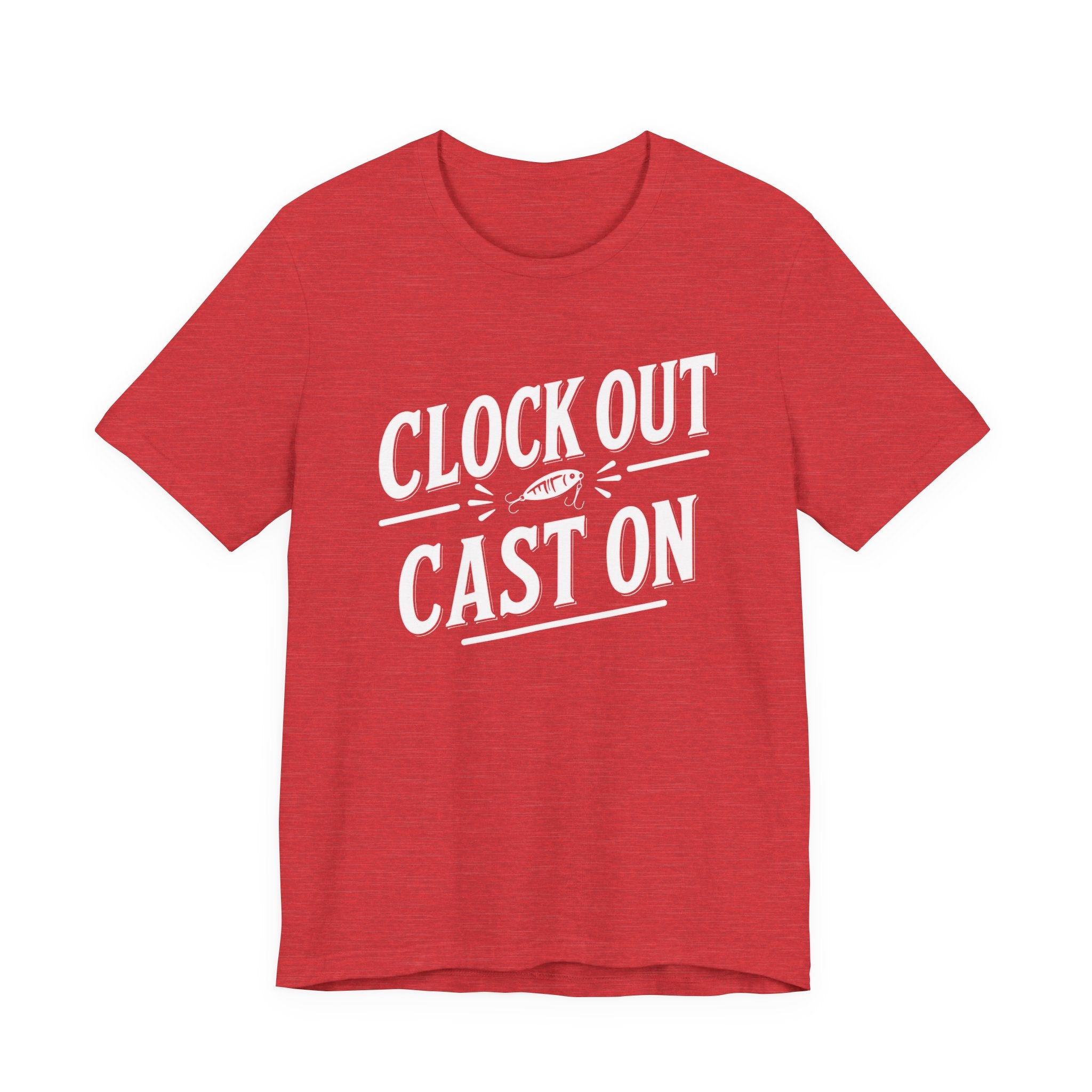 Clock Out, Cast On - Graphic Fishing Tee