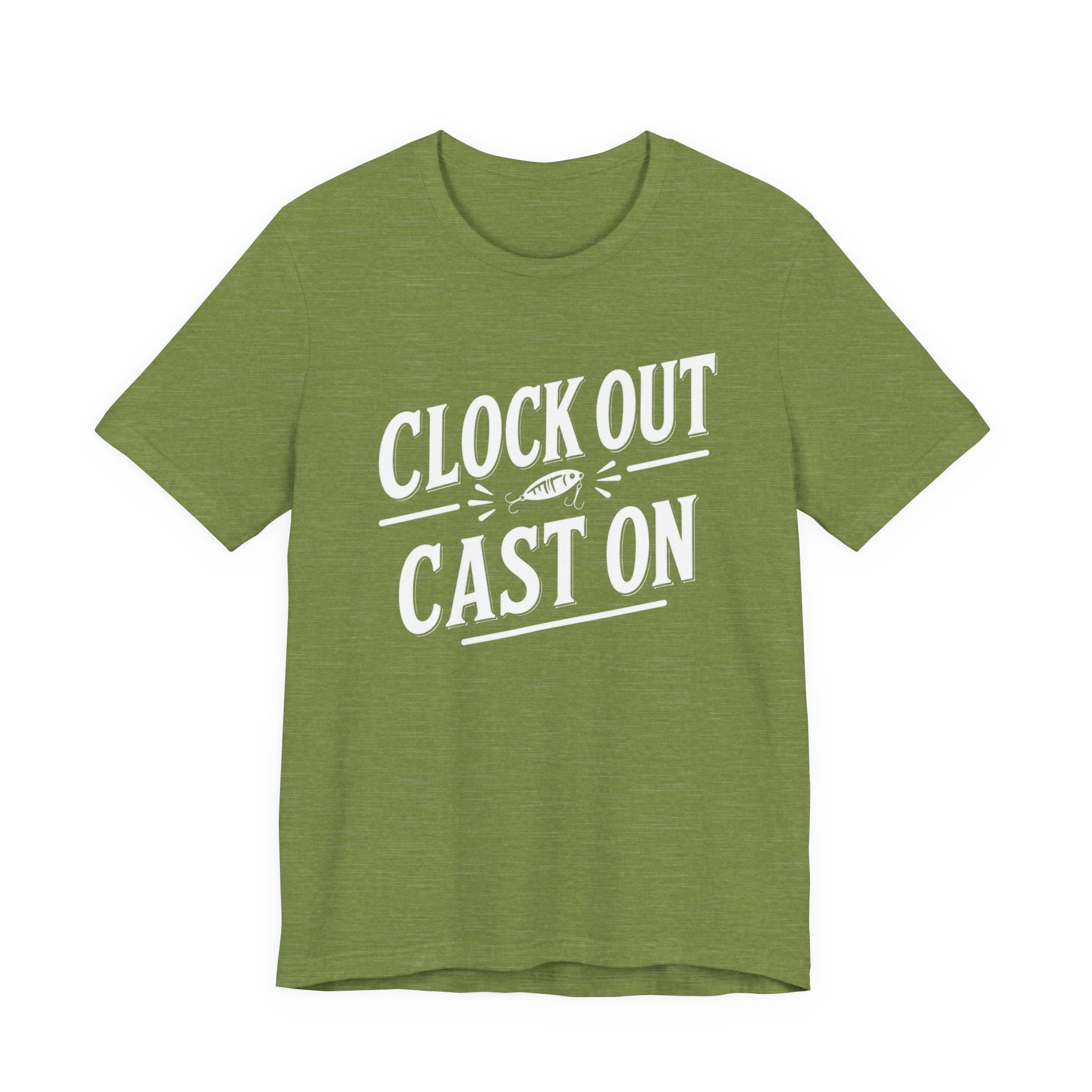 Clock Out, Cast On - Graphic Fishing Tee
