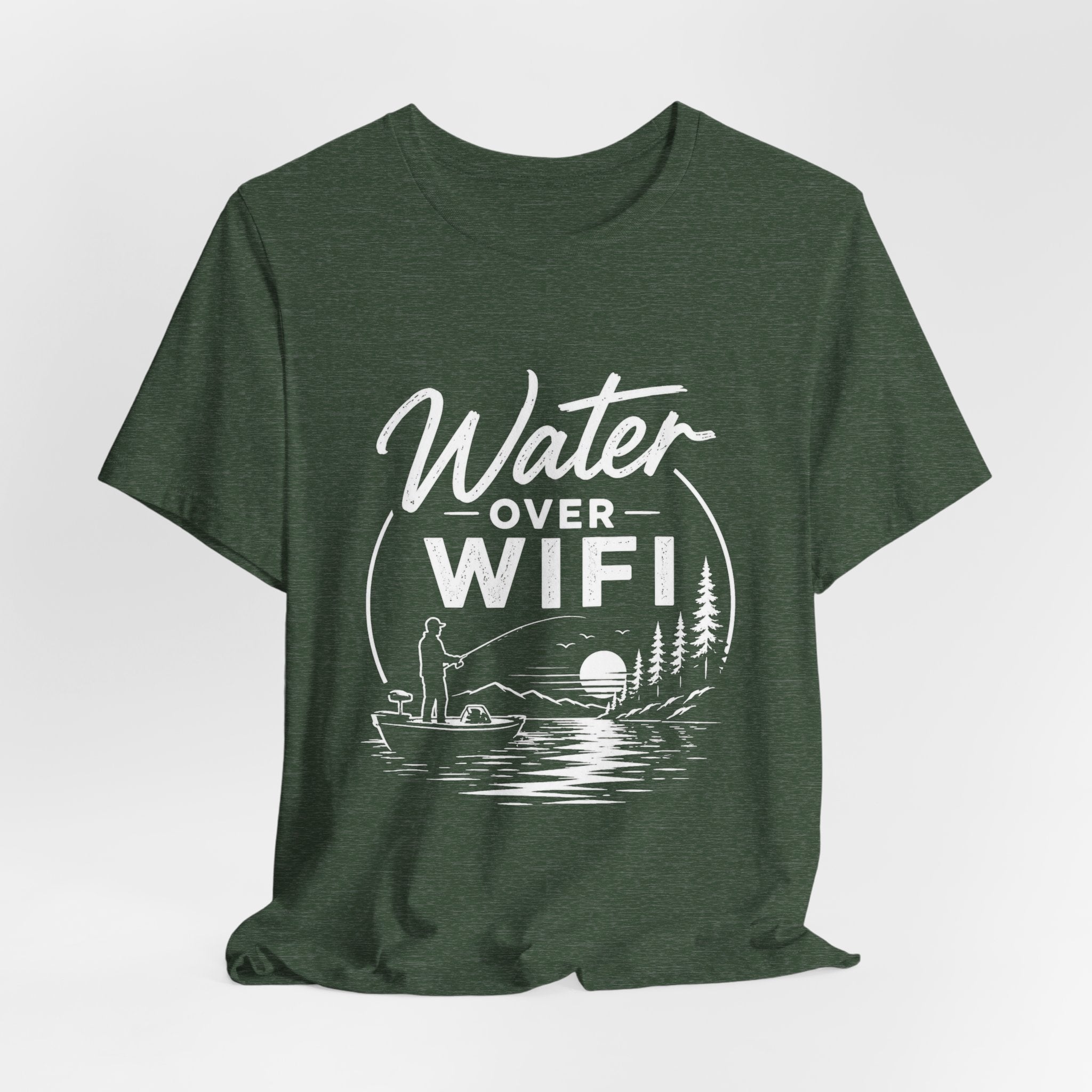 Water Over WIFI Fishing Graphic Tshirt