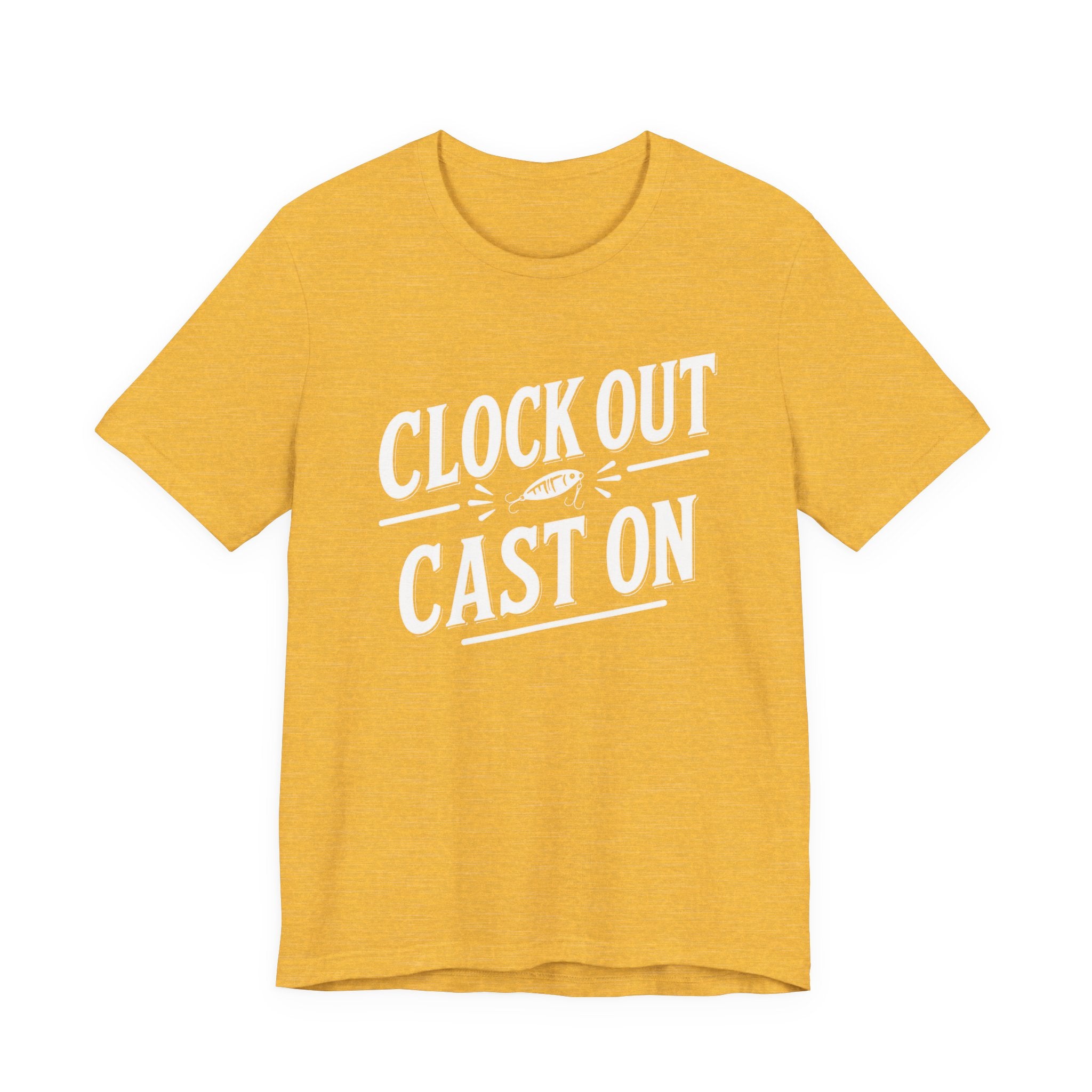 Clock Out, Cast On - Graphic Fishing Tee