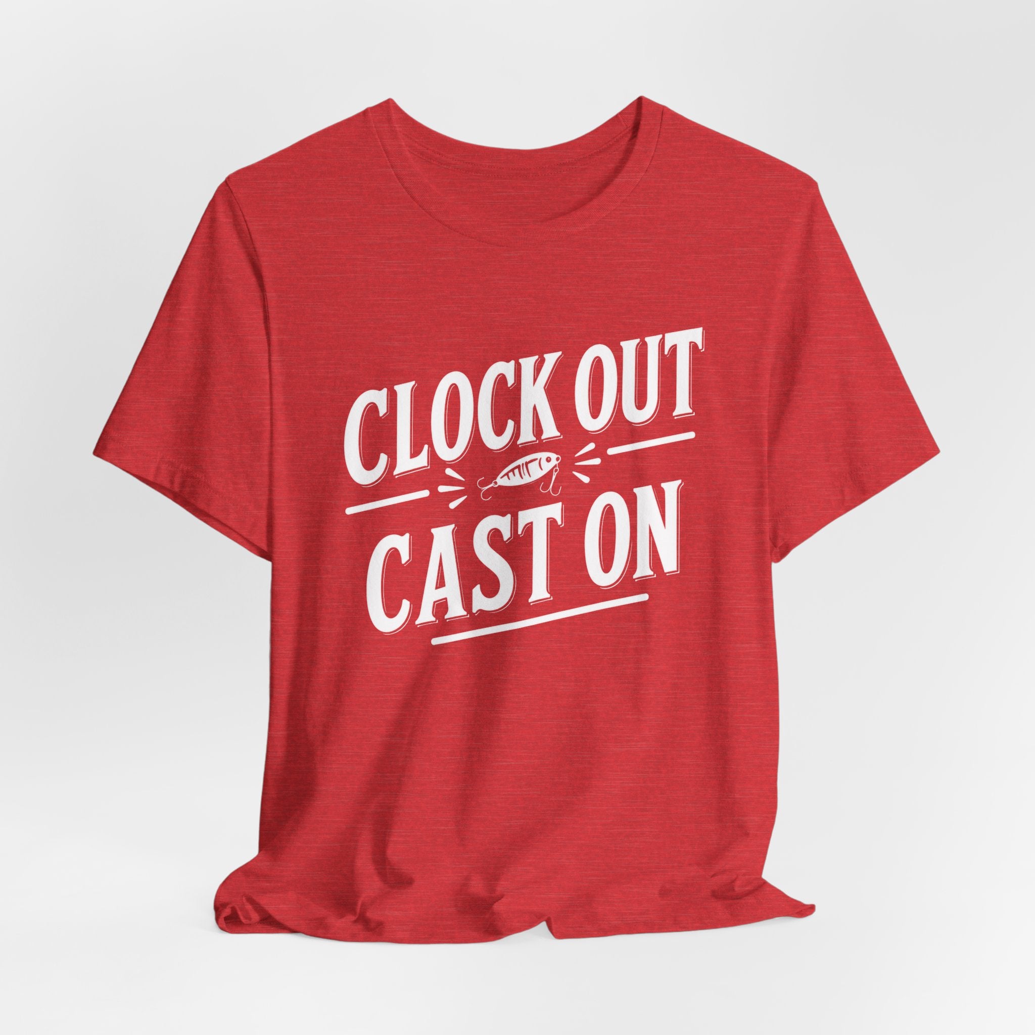 Clock Out, Cast On - Graphic Fishing Tee