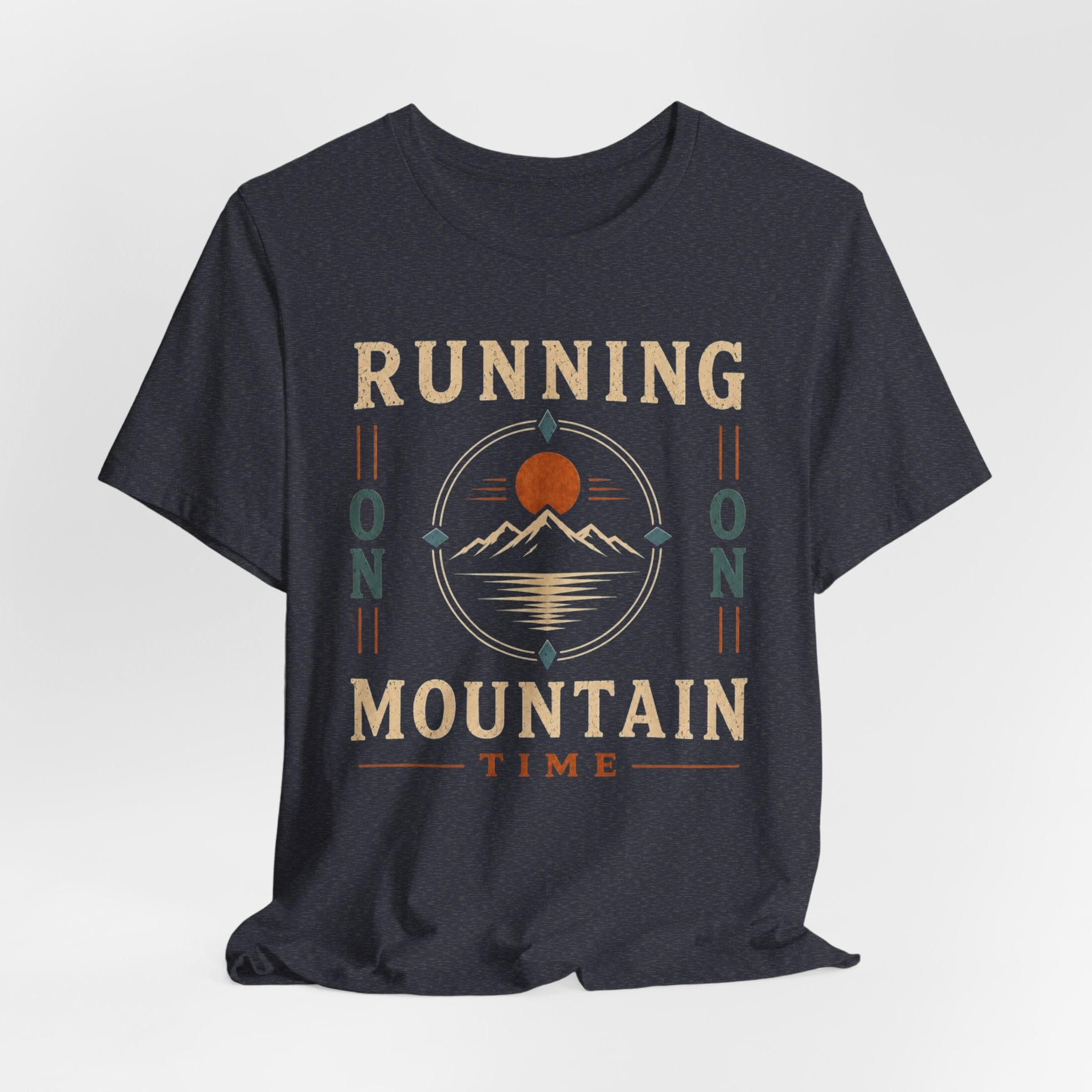 Running on Mountain Time | Vintage Outdoor Adventure T-Shirt