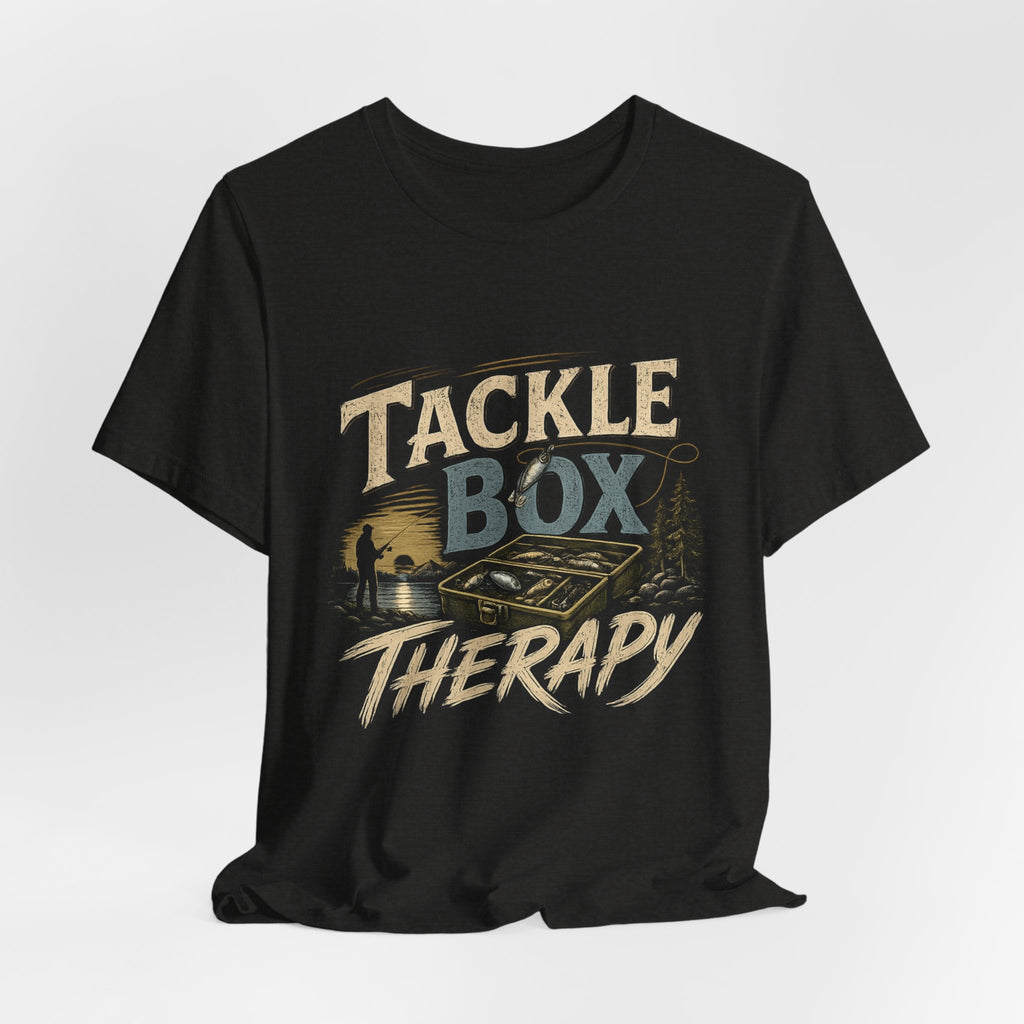 Tackle Box Therapy – Fishing Graphic T-Shirt