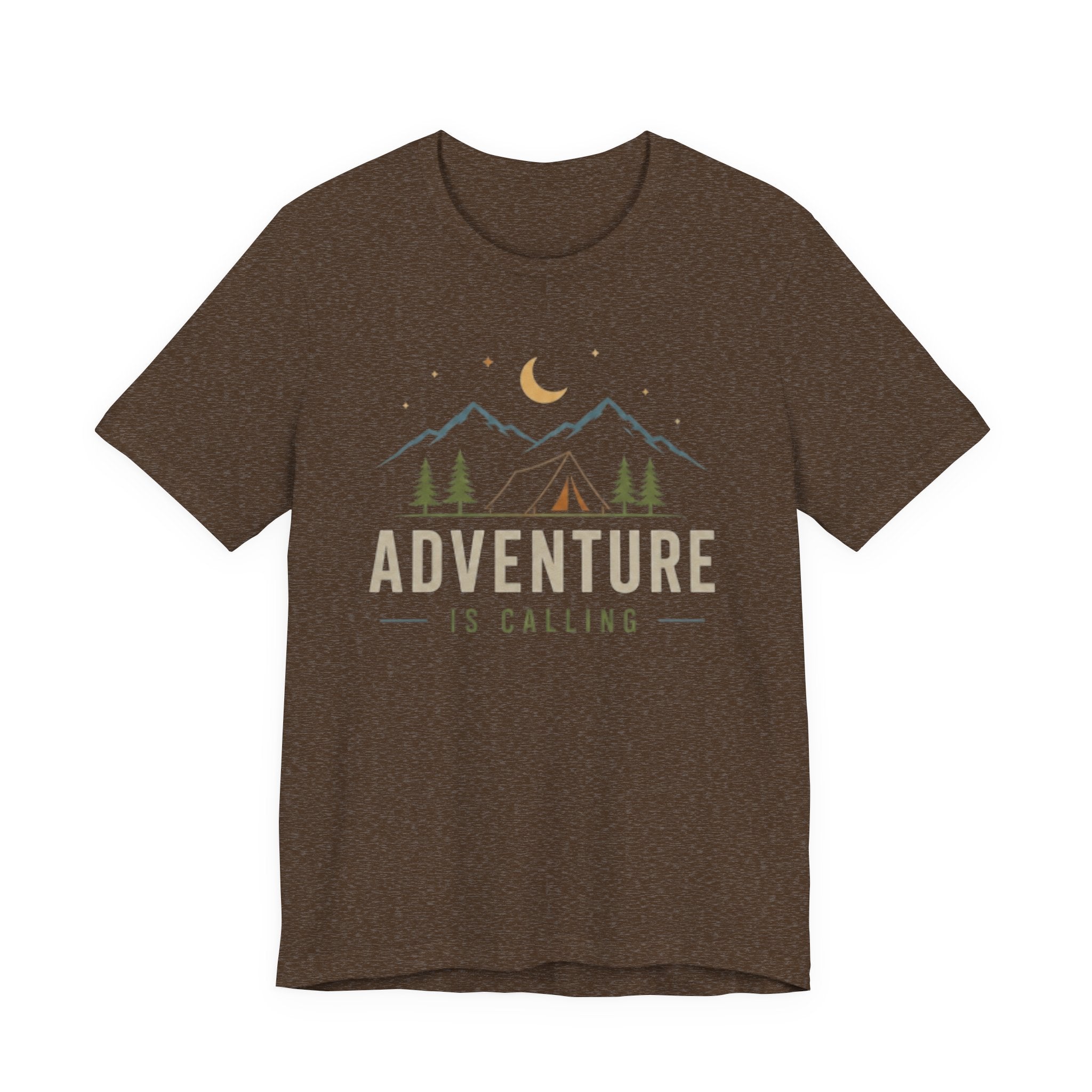 Adventure Is Calling - Camping & Mountain Graphic T-Shirt