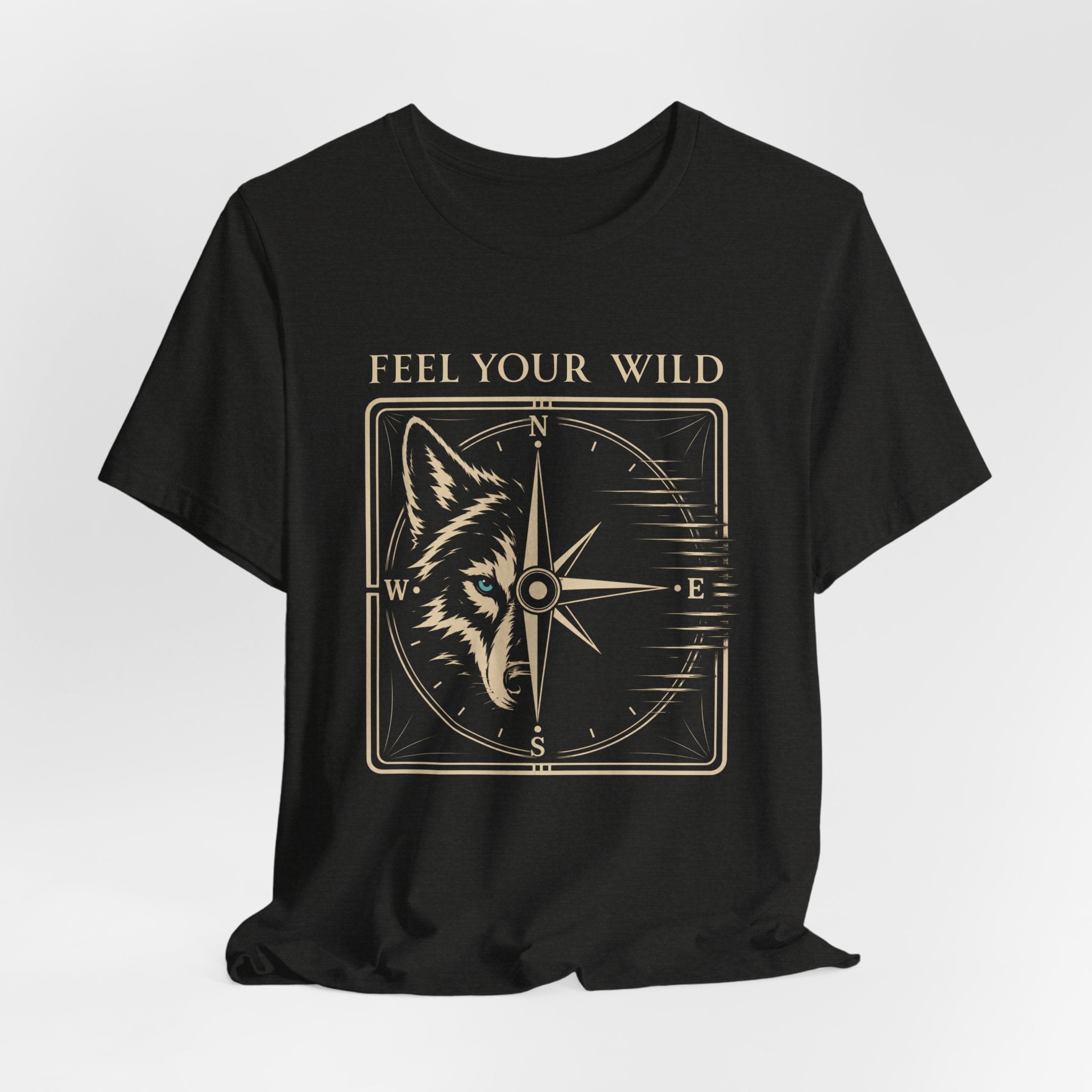 Feel Your Wild | Wolf Compass Outdoor Adventure T-Shirt