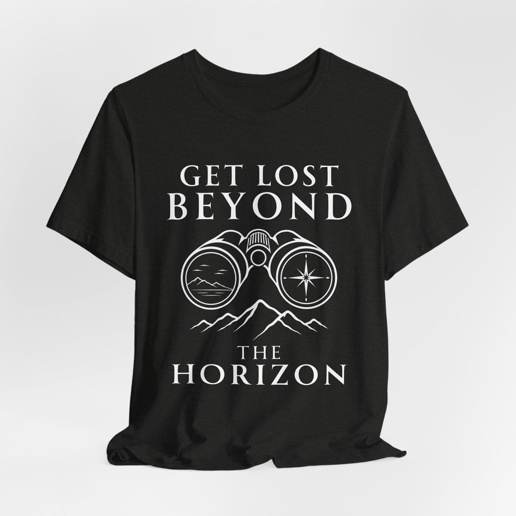 Get Lost Beyond the Horizon | Outdoor Adventure Binocular T-Shirt