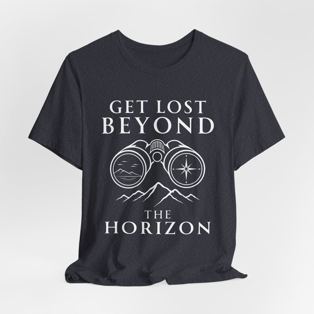 Get Lost Beyond the Horizon | Outdoor Adventure Binocular T-Shirt