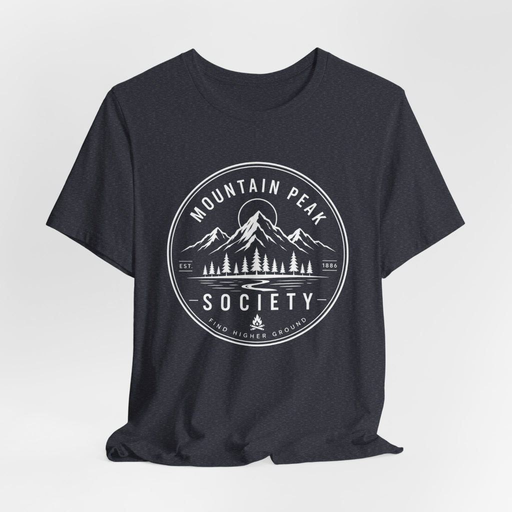 Mountain Peak Society - Find Higher Ground Outdoor Graphic T-Shirt