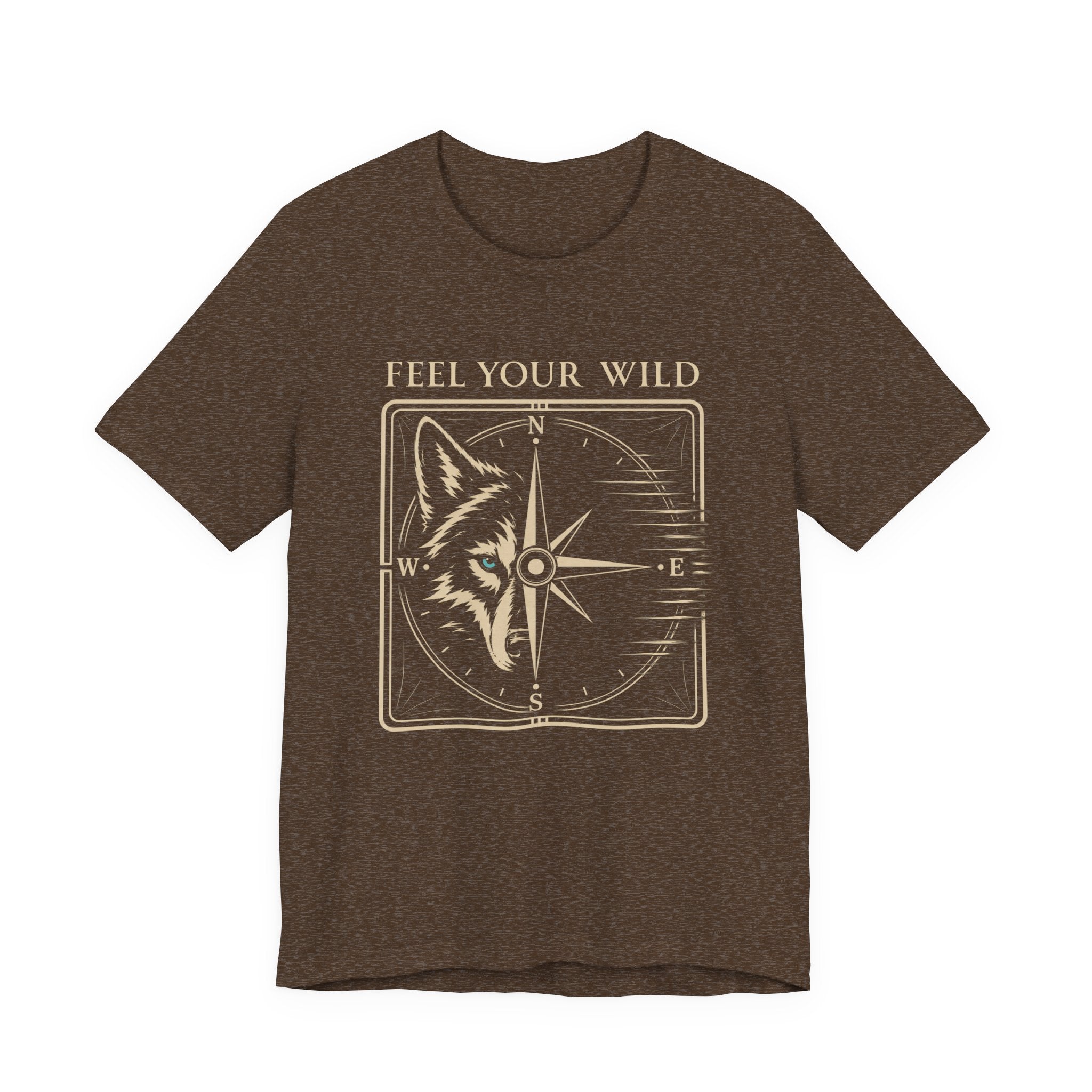 Feel Your Wild | Wolf Compass Outdoor Adventure T-Shirt