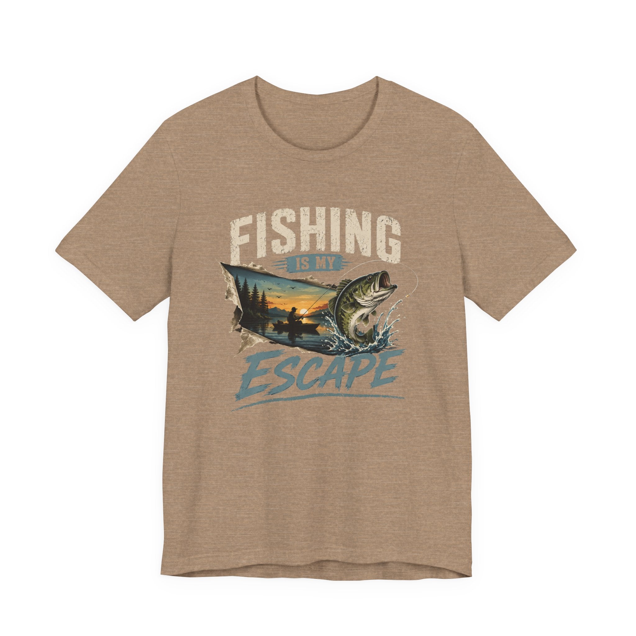 Fishing Is My Escape – Bass Fishing Graphic T-Shirt