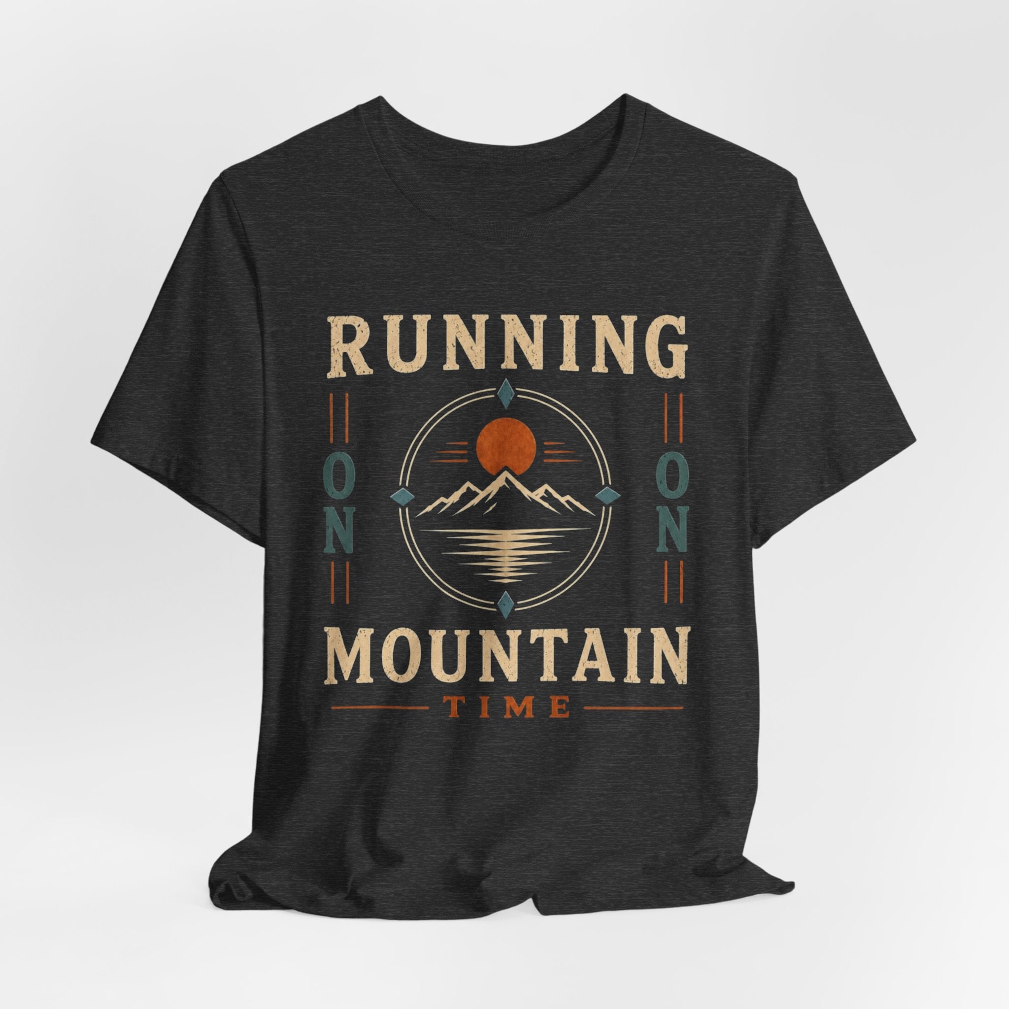 Running on Mountain Time | Vintage Outdoor Adventure T-Shirt