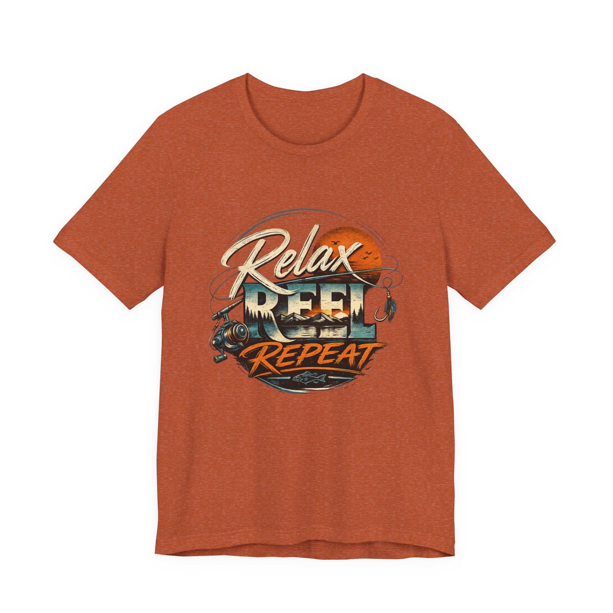 Relax, Reel, Repeat Fishing Graphic Tee