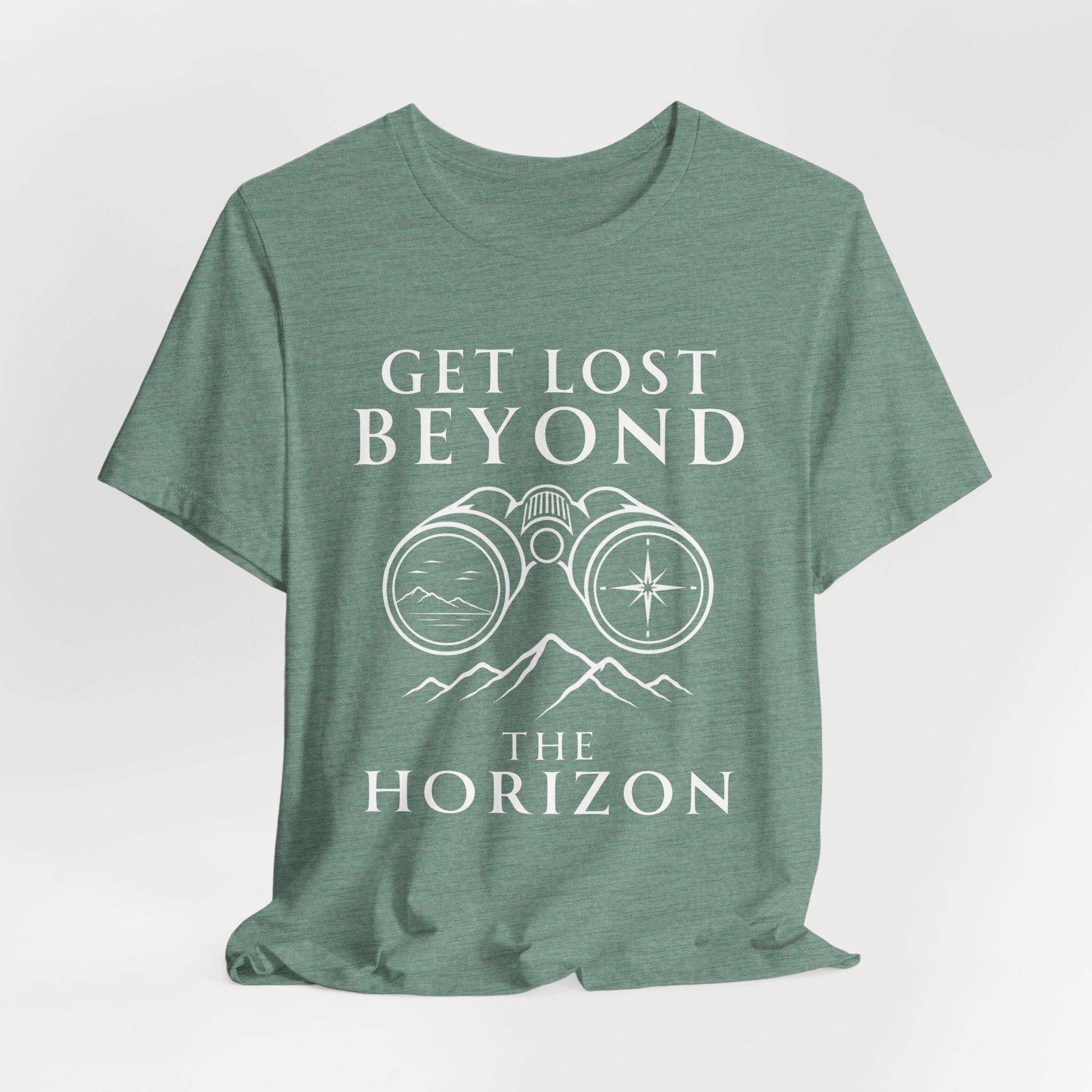 Get Lost Beyond the Horizon | Outdoor Adventure Binocular T-Shirt