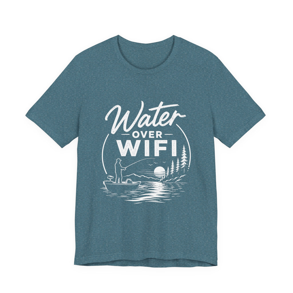 Water Over WIFI Fishing Graphic Tshirt