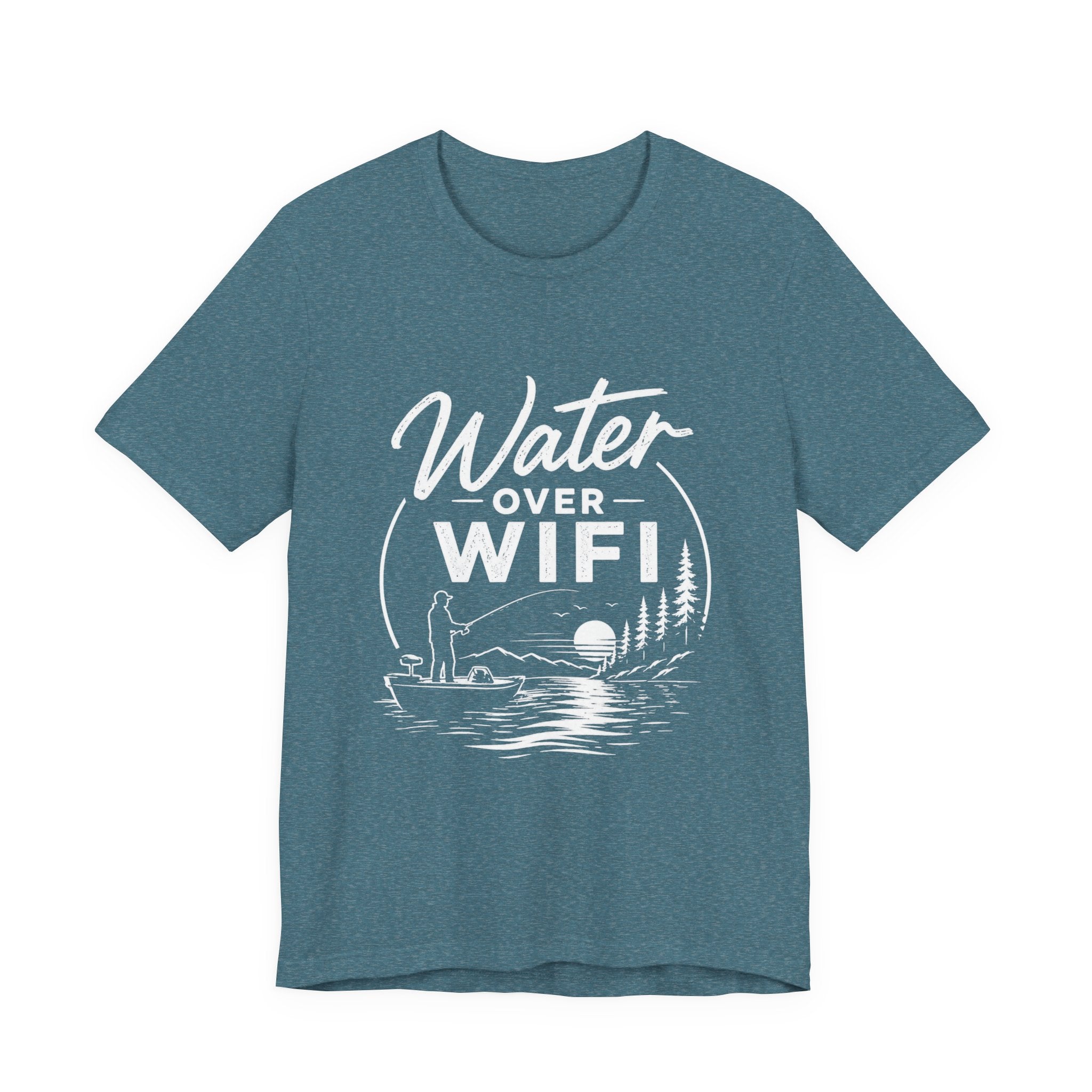 Water Over WIFI Fishing Graphic Tshirt