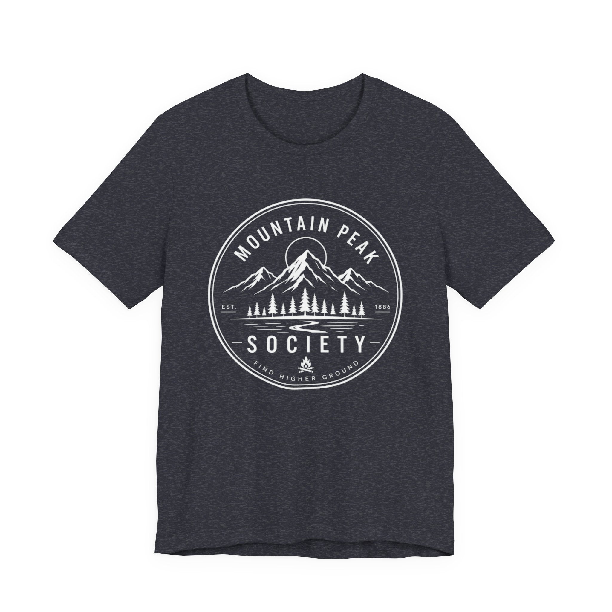 Mountain Peak Society - Find Higher Ground Outdoor Graphic T-Shirt