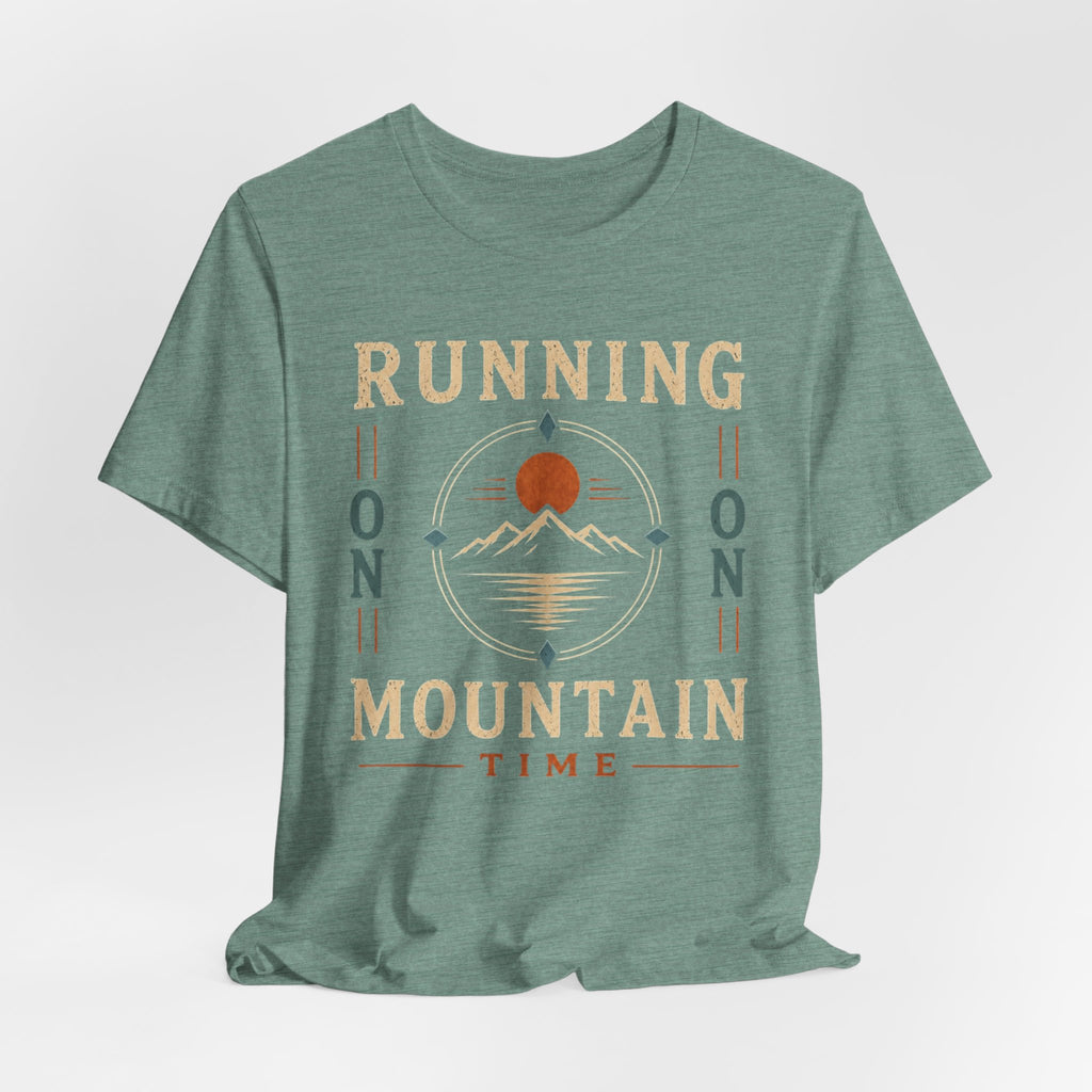 Running on Mountain Time | Vintage Outdoor Adventure T-Shirt