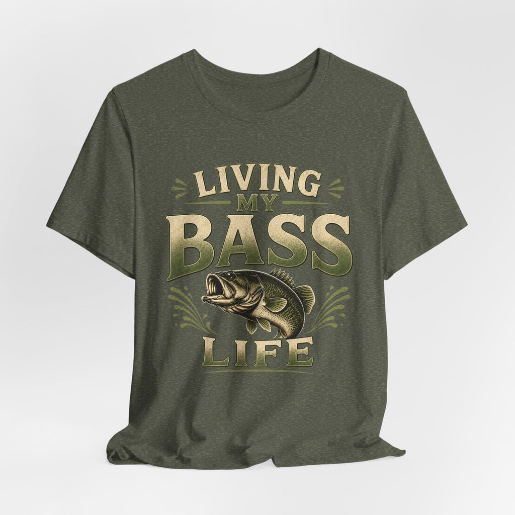 Living My Bass Life – Vintage Fishing Graphic T-Shirt