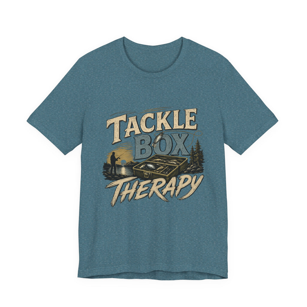Tackle Box Therapy – Fishing Graphic T-Shirt