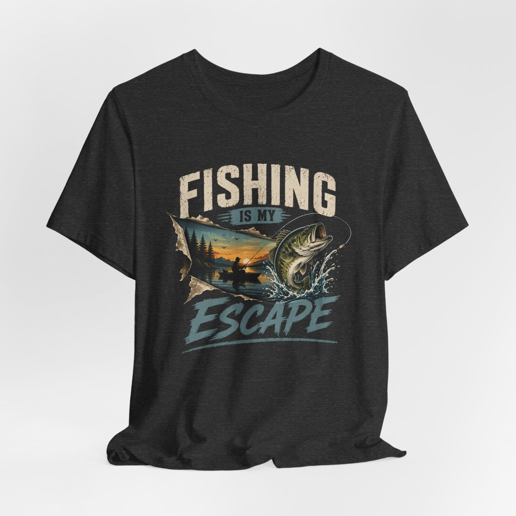 Fishing Is My Escape – Bass Fishing Graphic T-Shirt