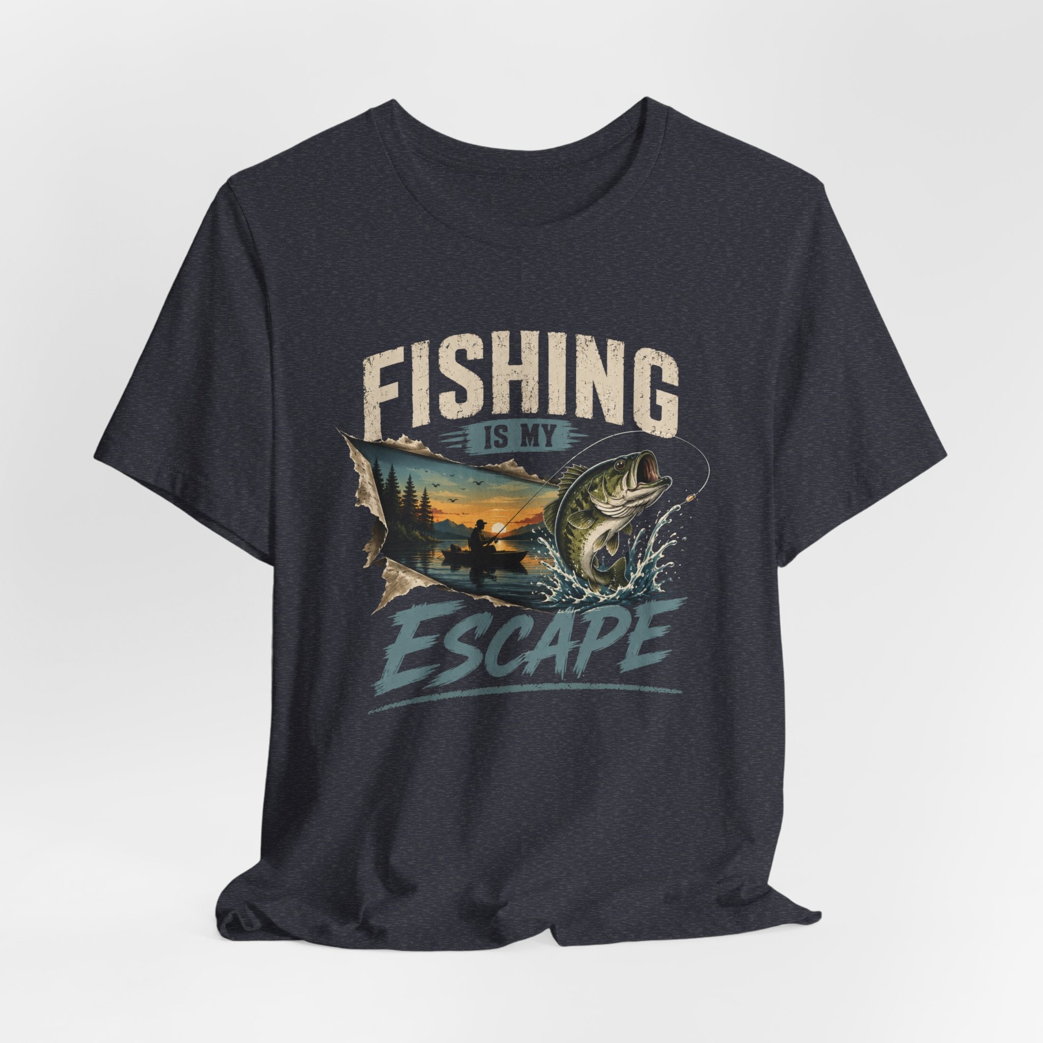 Fishing Is My Escape – Bass Fishing Graphic T-Shirt