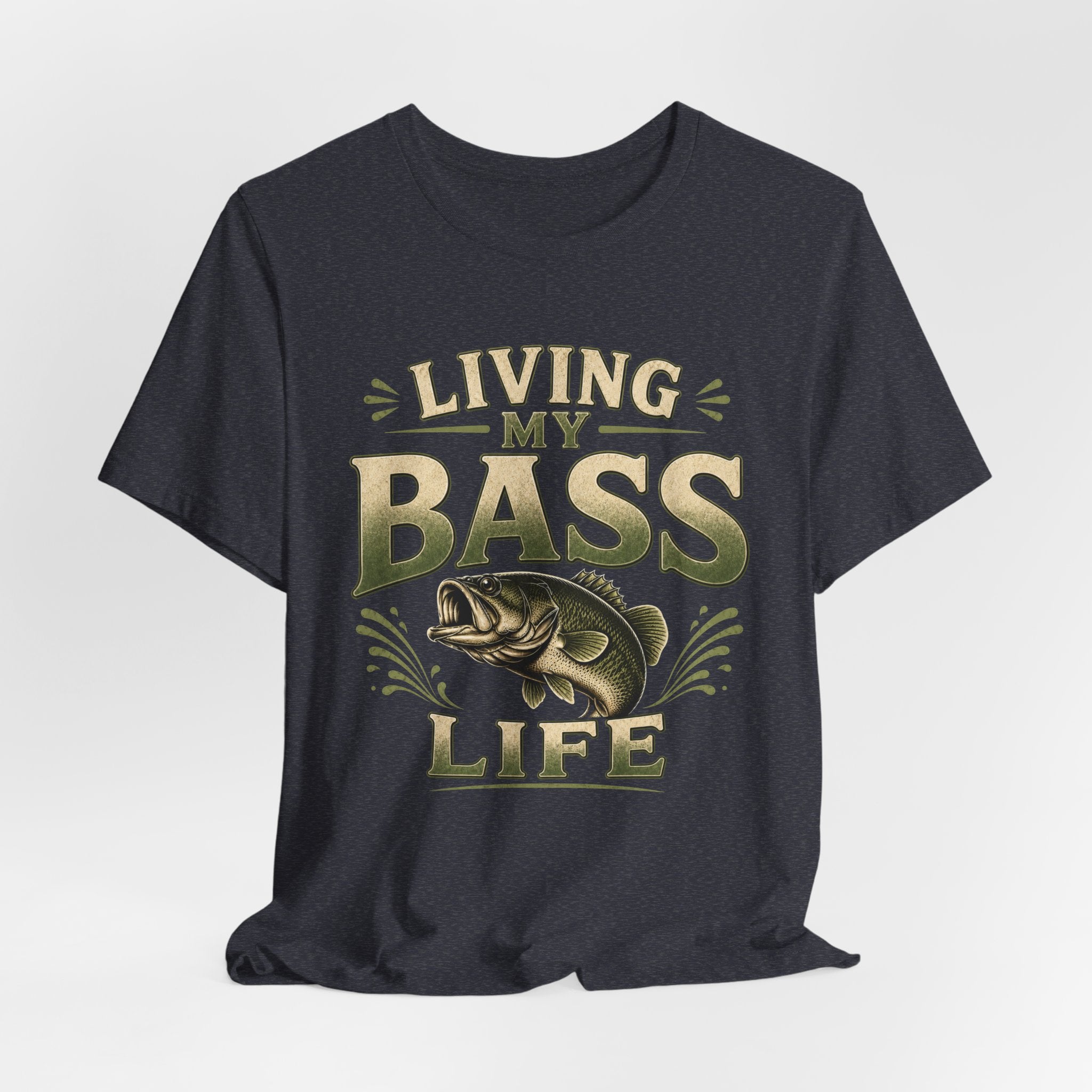 Living My Bass Life – Vintage Fishing Graphic T-Shirt