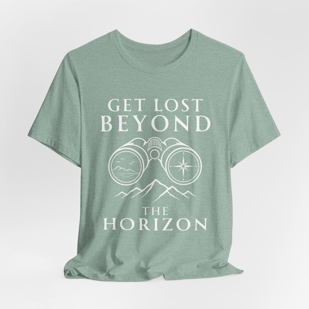 Get Lost Beyond the Horizon | Outdoor Adventure Binocular T-Shirt