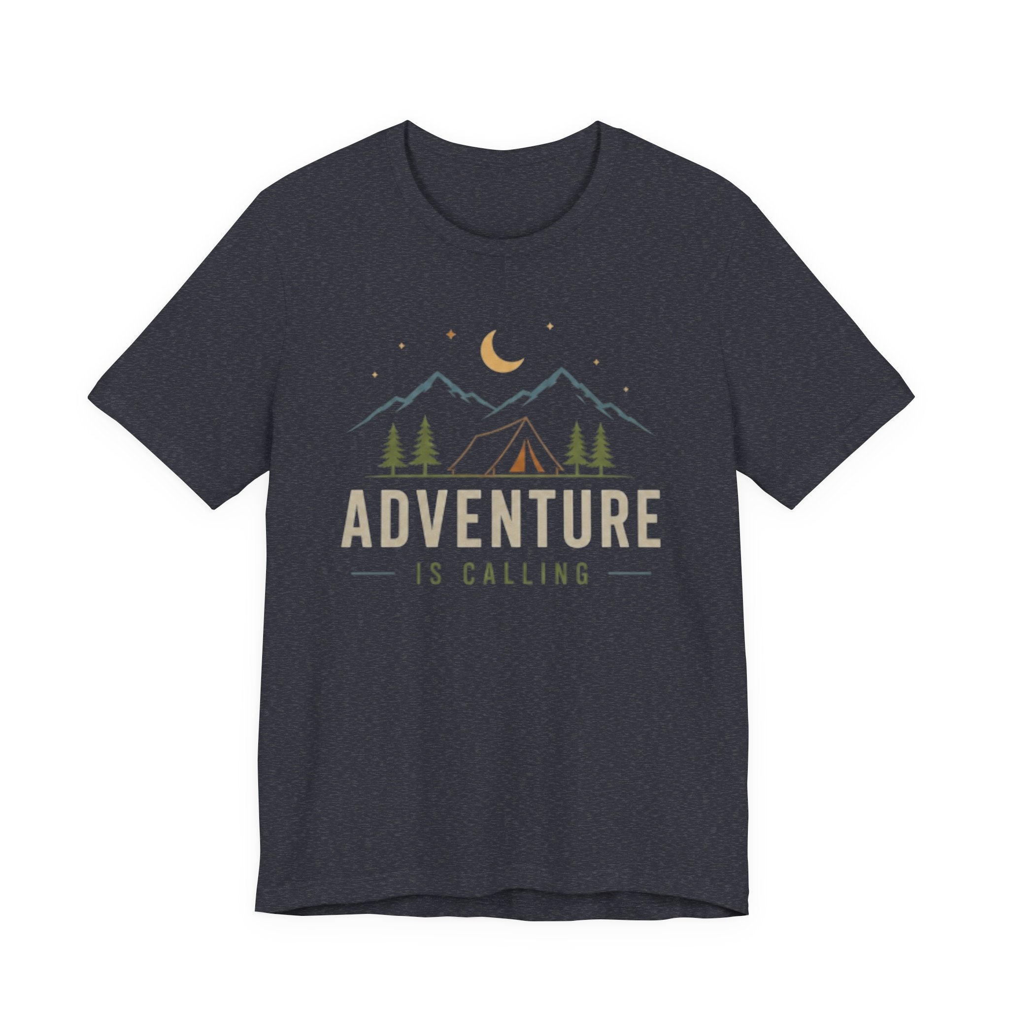 Adventure Is Calling - Camping & Mountain Graphic T-Shirt