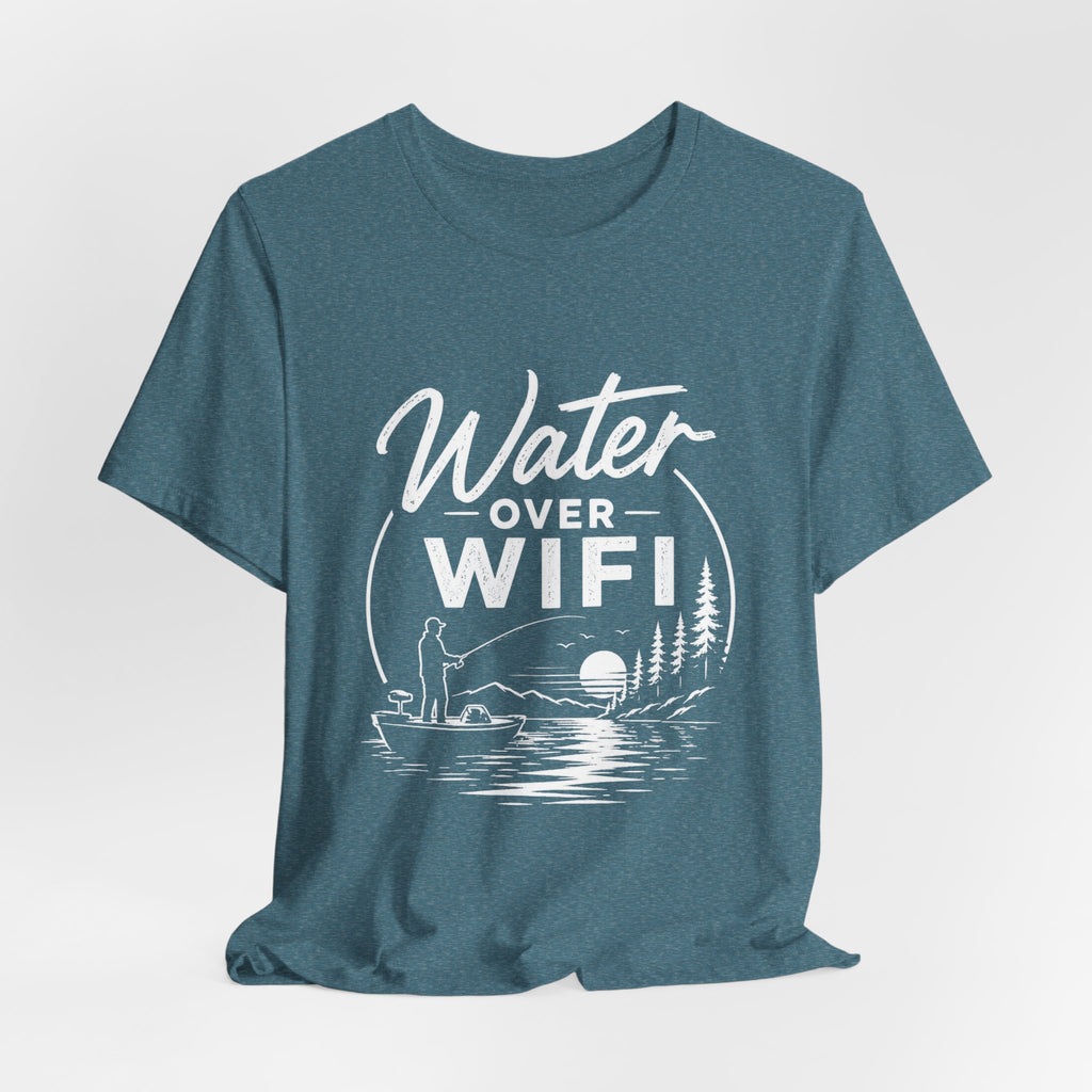 Water Over WIFI Fishing Graphic Tshirt