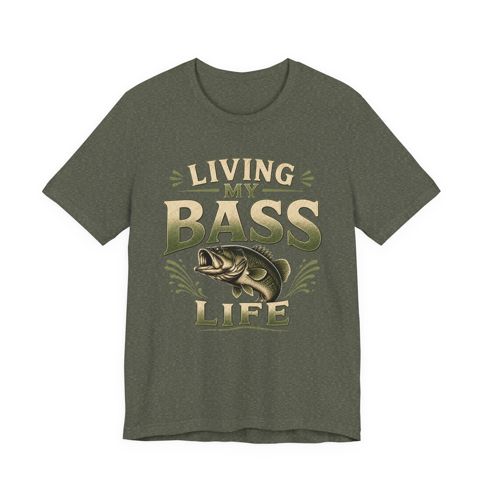 Living My Bass Life – Vintage Fishing Graphic T-Shirt