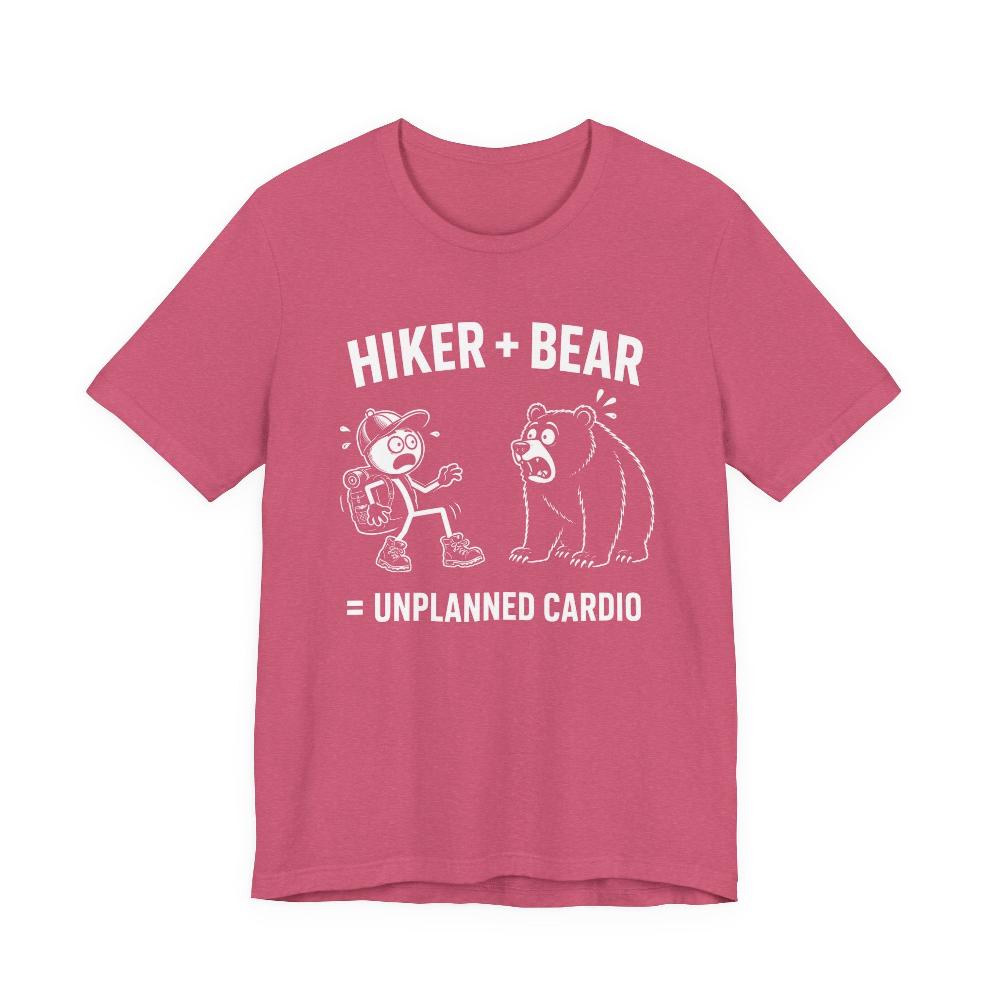 Hiker + Bear = Unplanned Cardio | Funny Hiking Tee