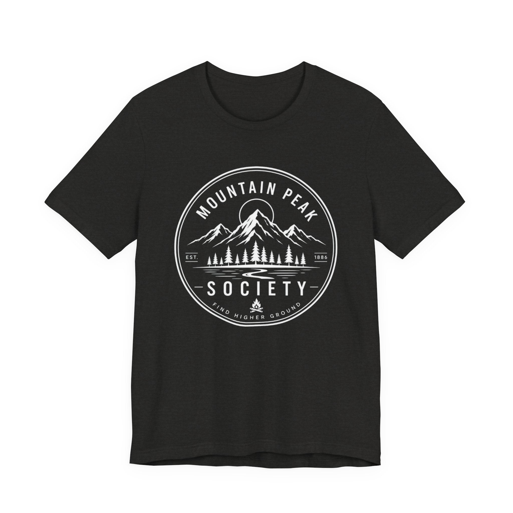 Mountain Peak Society - Find Higher Ground Outdoor Graphic T-Shirt