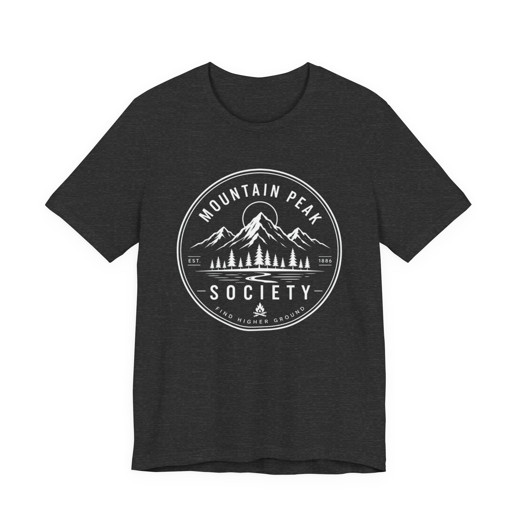 Mountain Peak Society - Find Higher Ground Outdoor Graphic T-Shirt