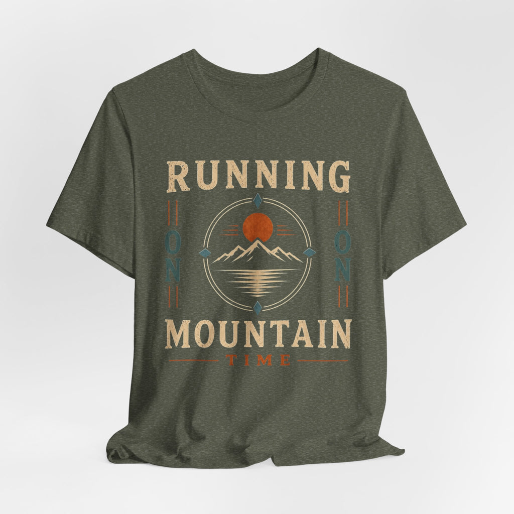 Running on Mountain Time | Vintage Outdoor Adventure T-Shirt
