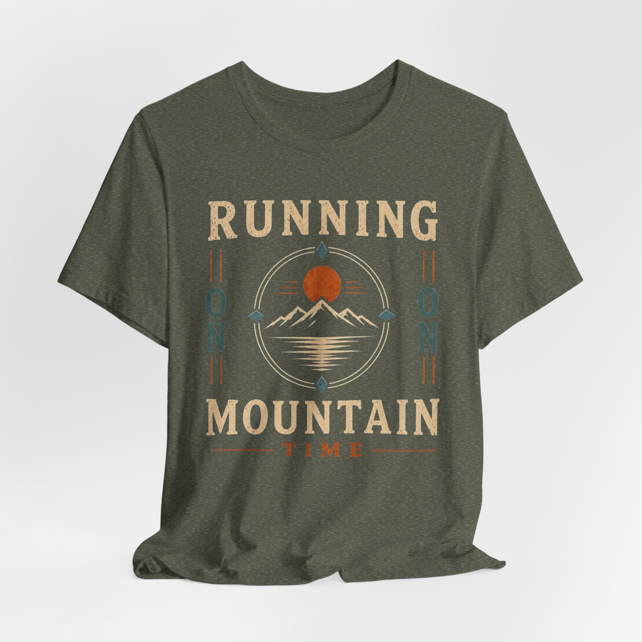 Running on Mountain Time | Vintage Outdoor Adventure T-Shirt