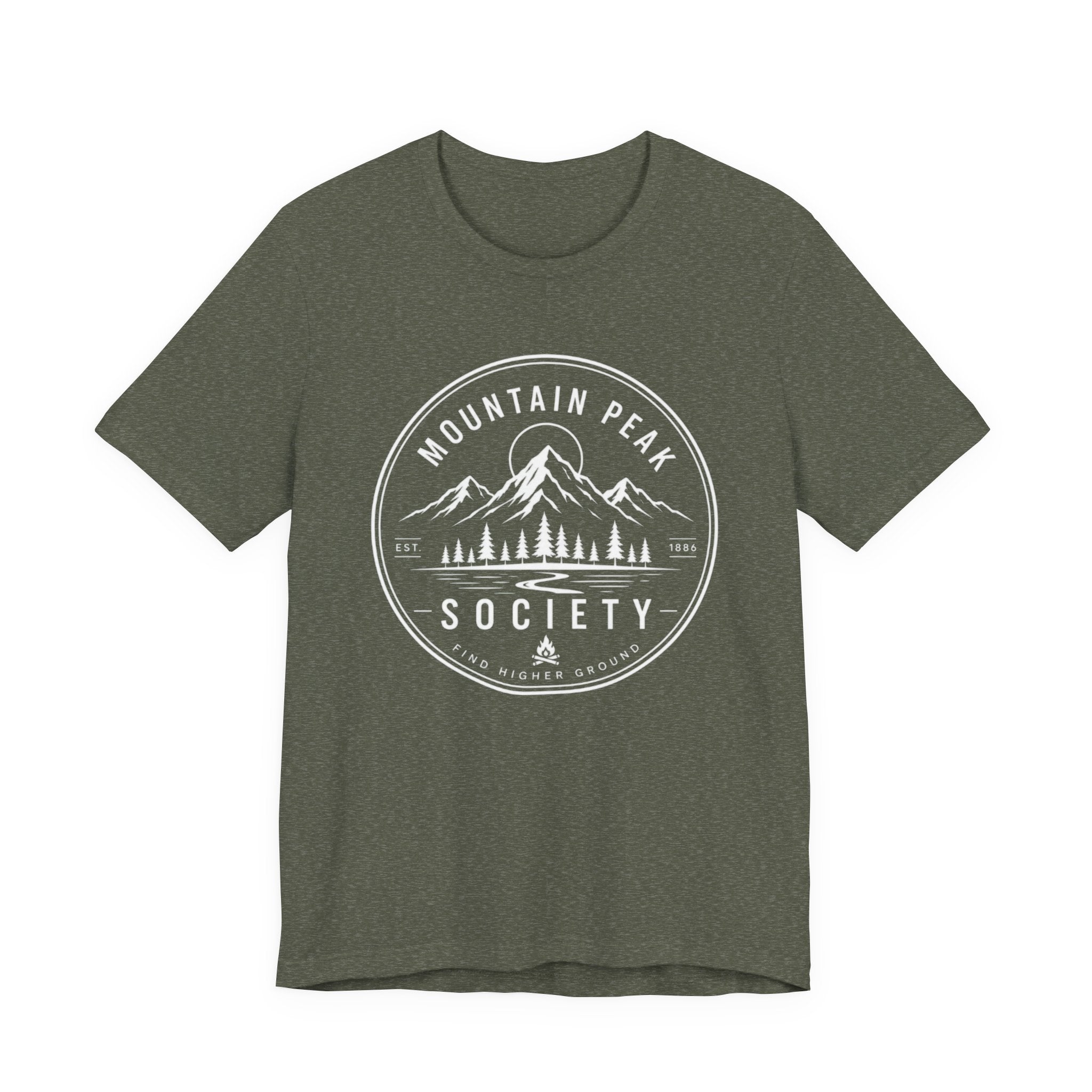 Mountain Peak Society - Find Higher Ground Outdoor Graphic T-Shirt