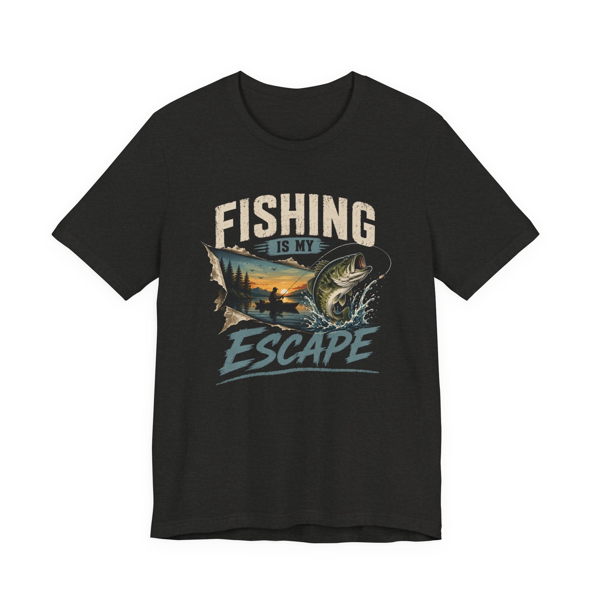 Fishing Is My Escape – Bass Fishing Graphic T-Shirt