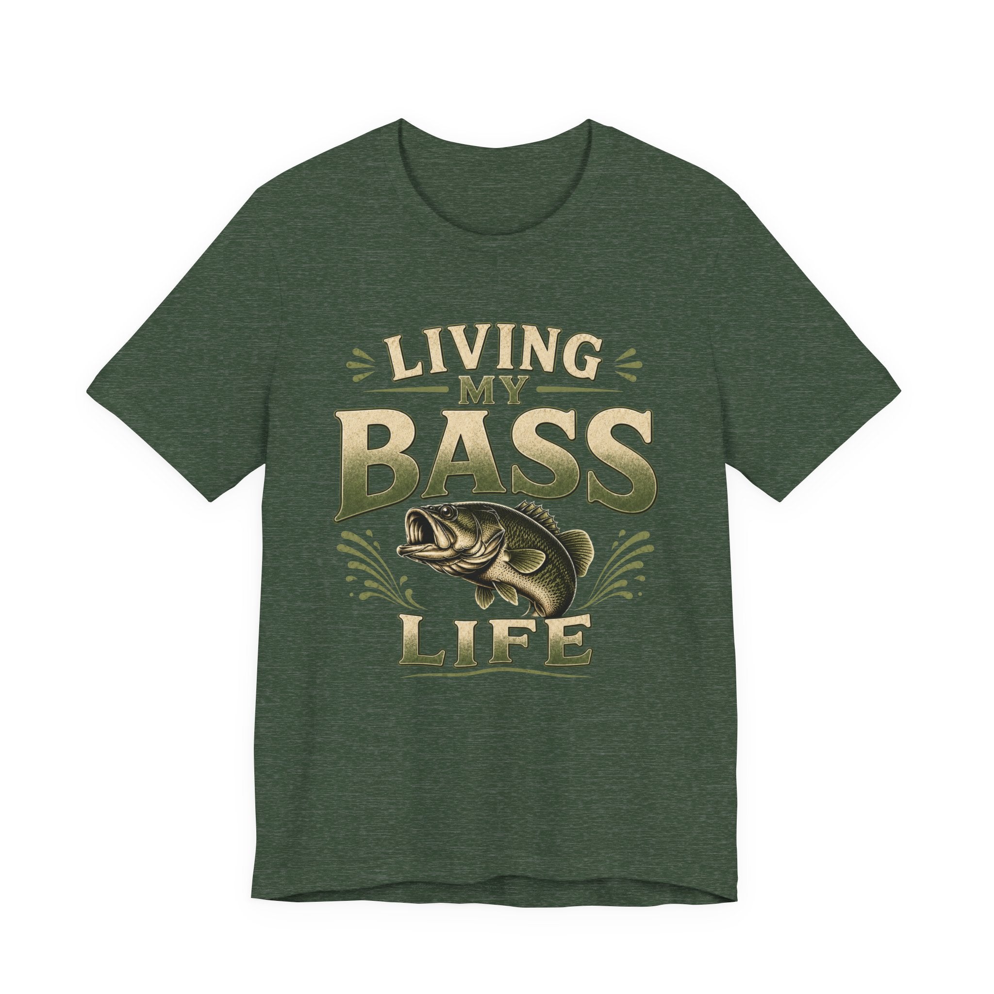 Living My Bass Life – Vintage Fishing Graphic T-Shirt