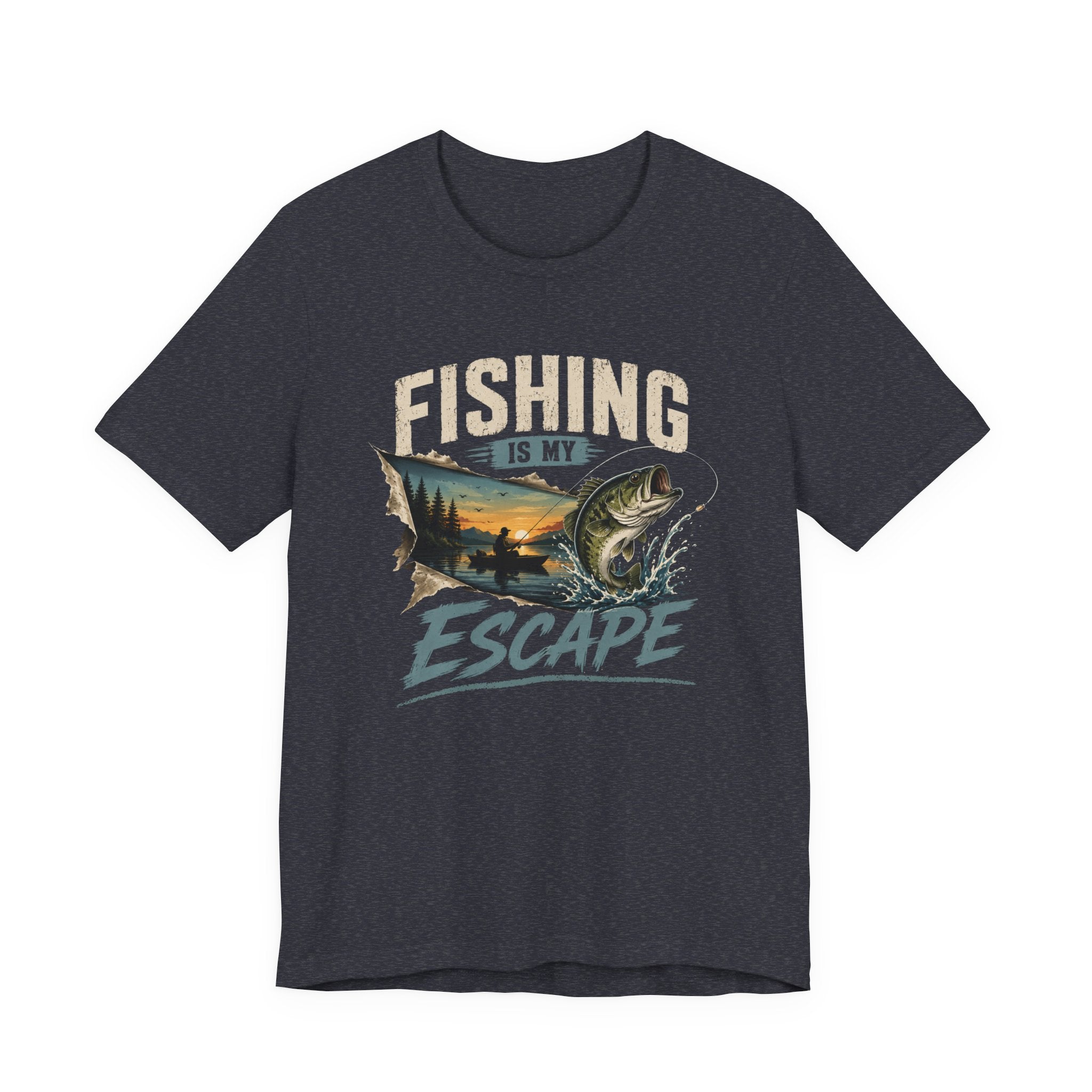 Fishing Is My Escape – Bass Fishing Graphic T-Shirt