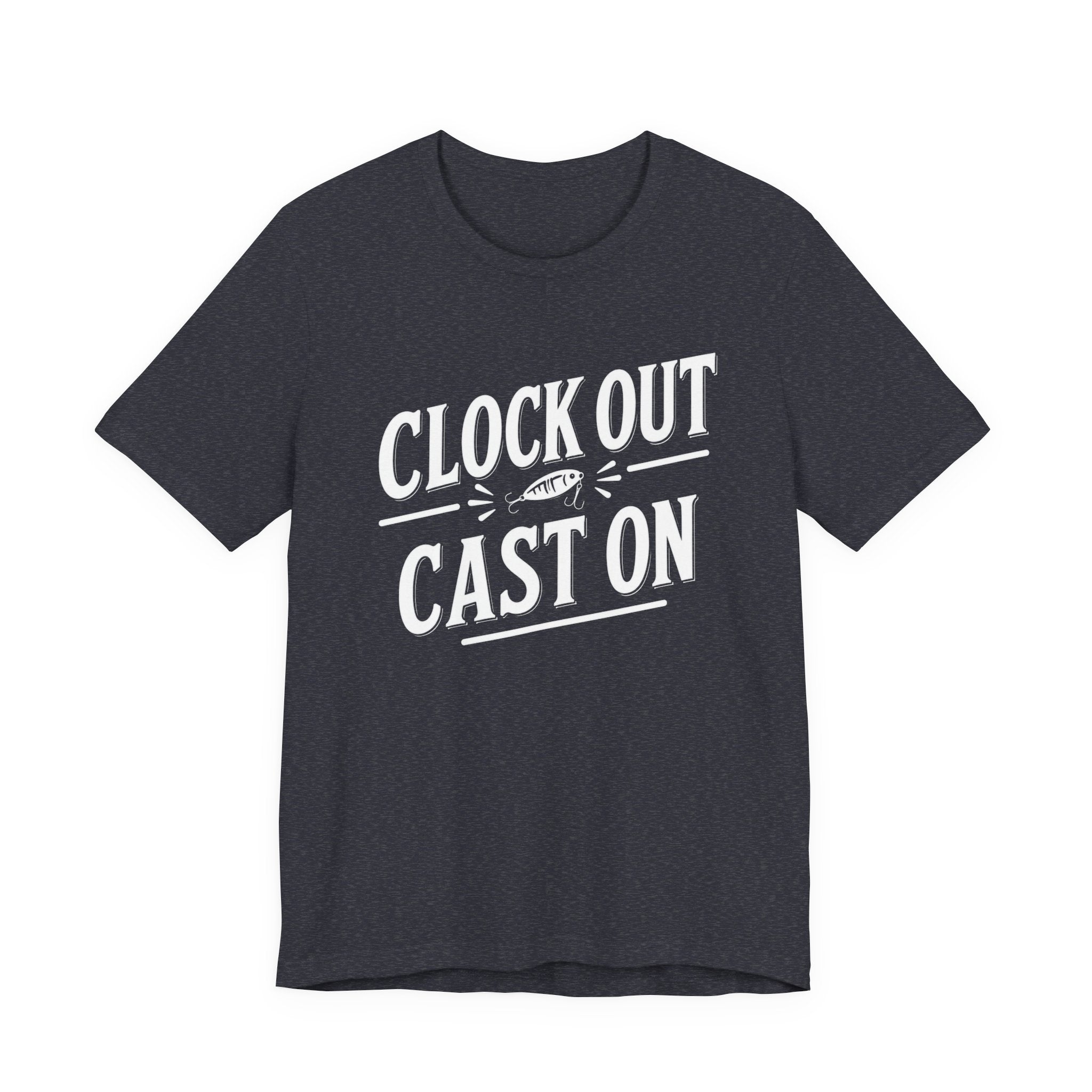 Clock Out, Cast On - Graphic Fishing Tee