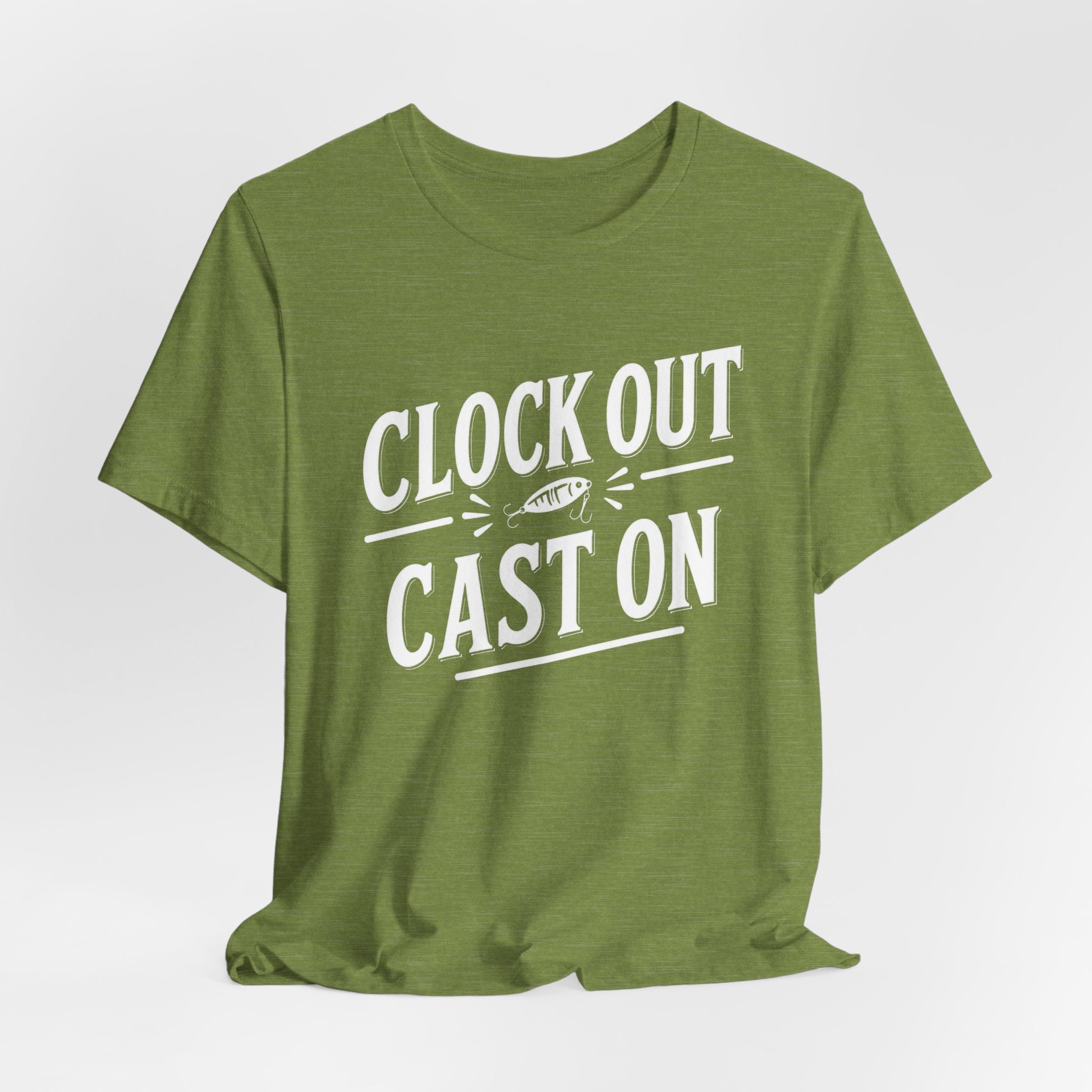 Clock Out, Cast On - Graphic Fishing Tee
